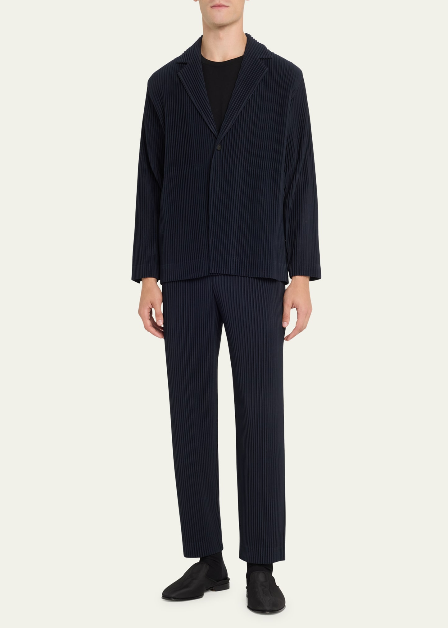 Homme Plisse Issey Miyake Men's Pleated Straight-Leg Pants