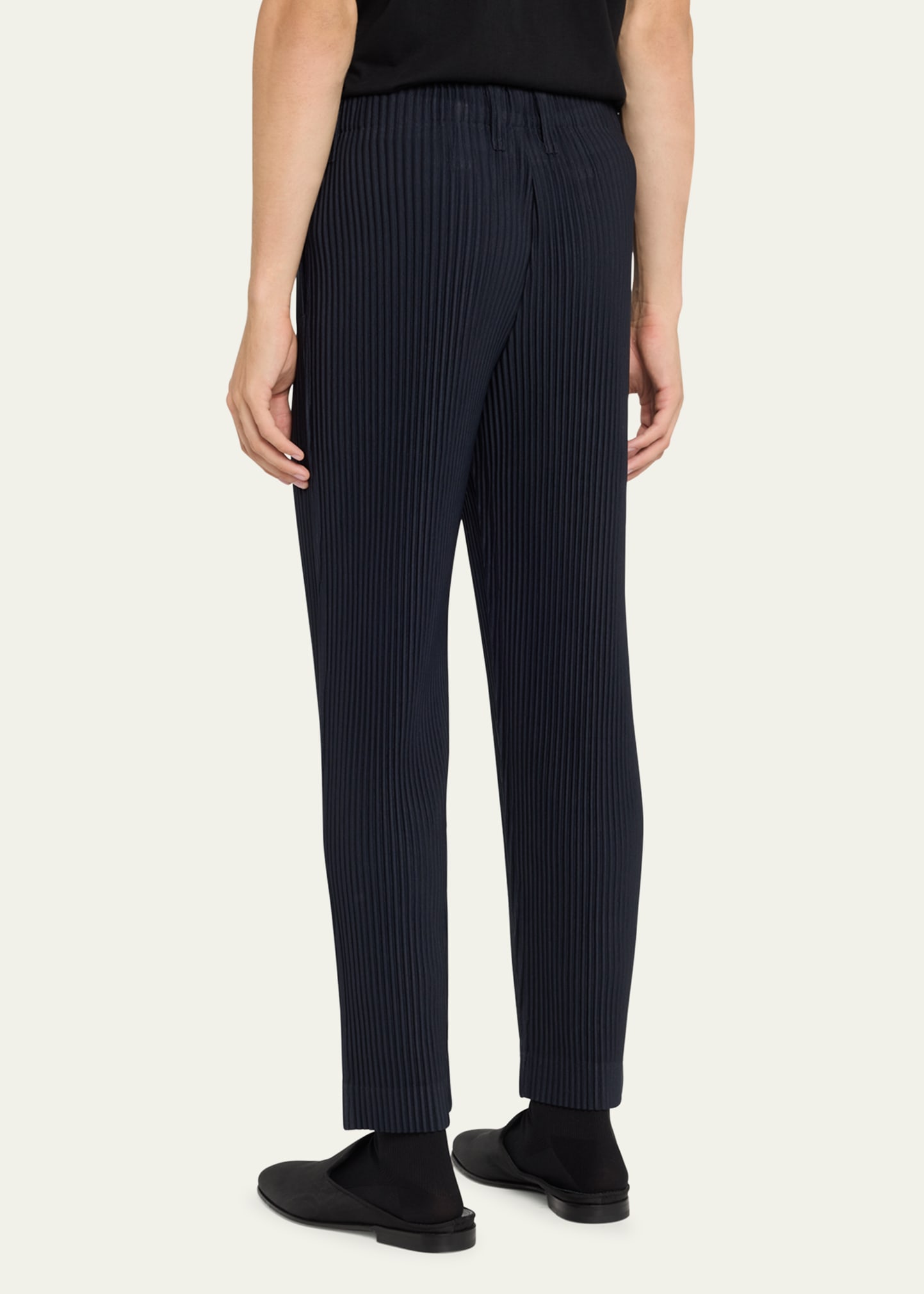 Homme Plisse Issey Miyake Men's Pleated Straight-Leg Pants