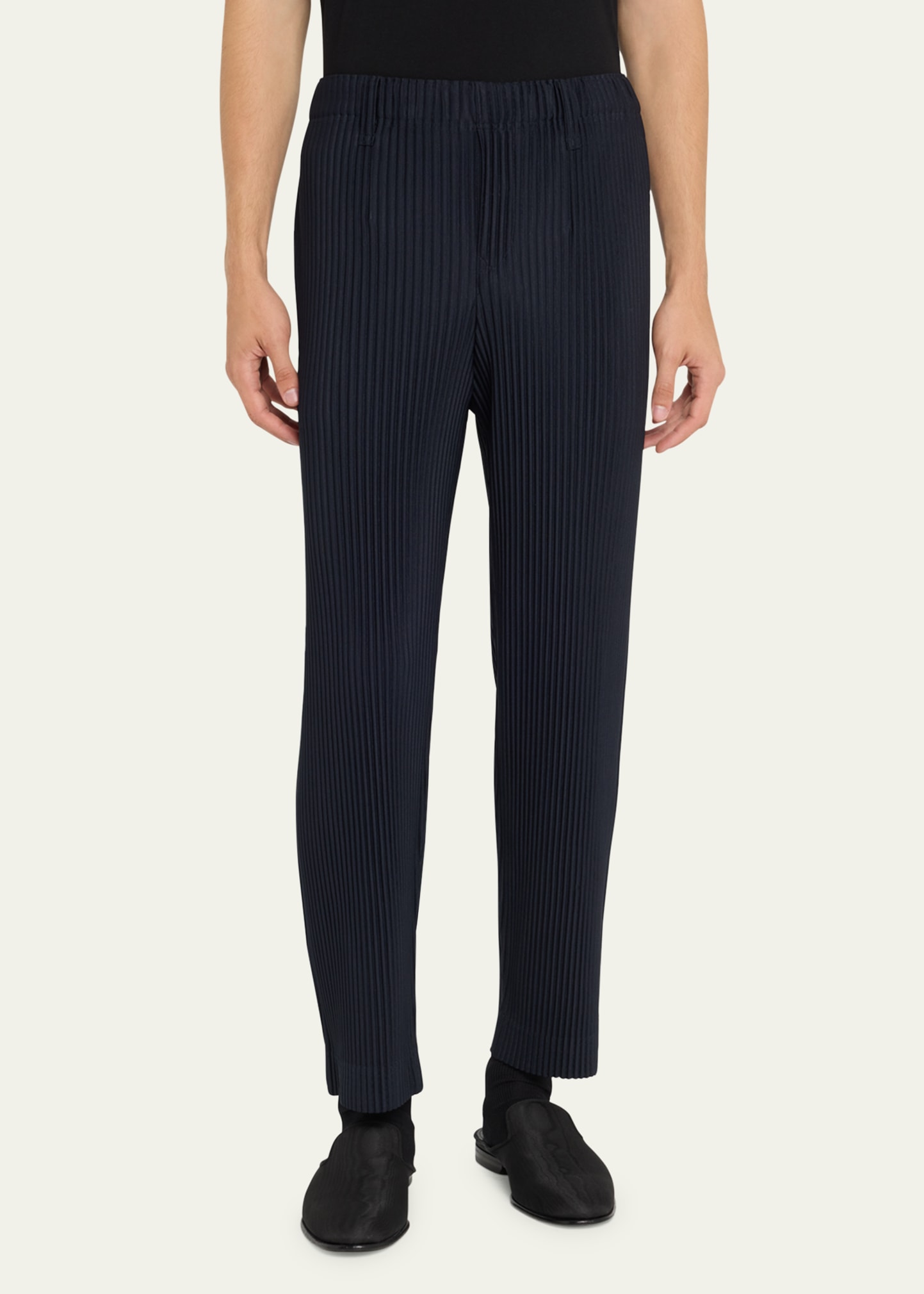 Homme Plisse Issey Miyake Men's Pleated Straight-Leg Pants