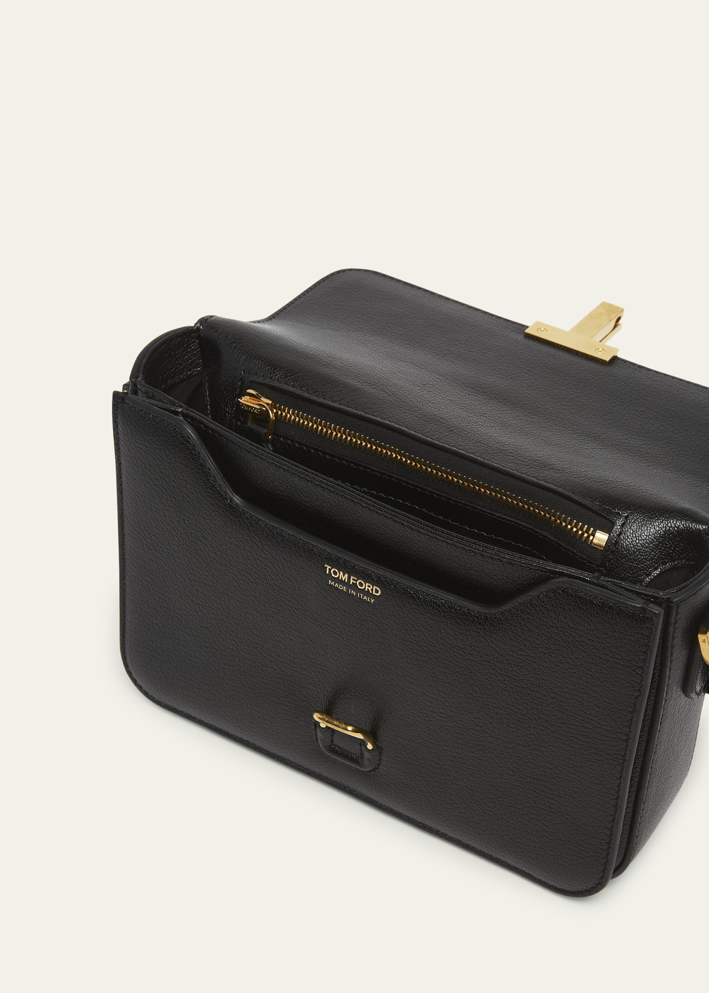 TOM FORD Men's Monarch Grained Leather Messenger Bag