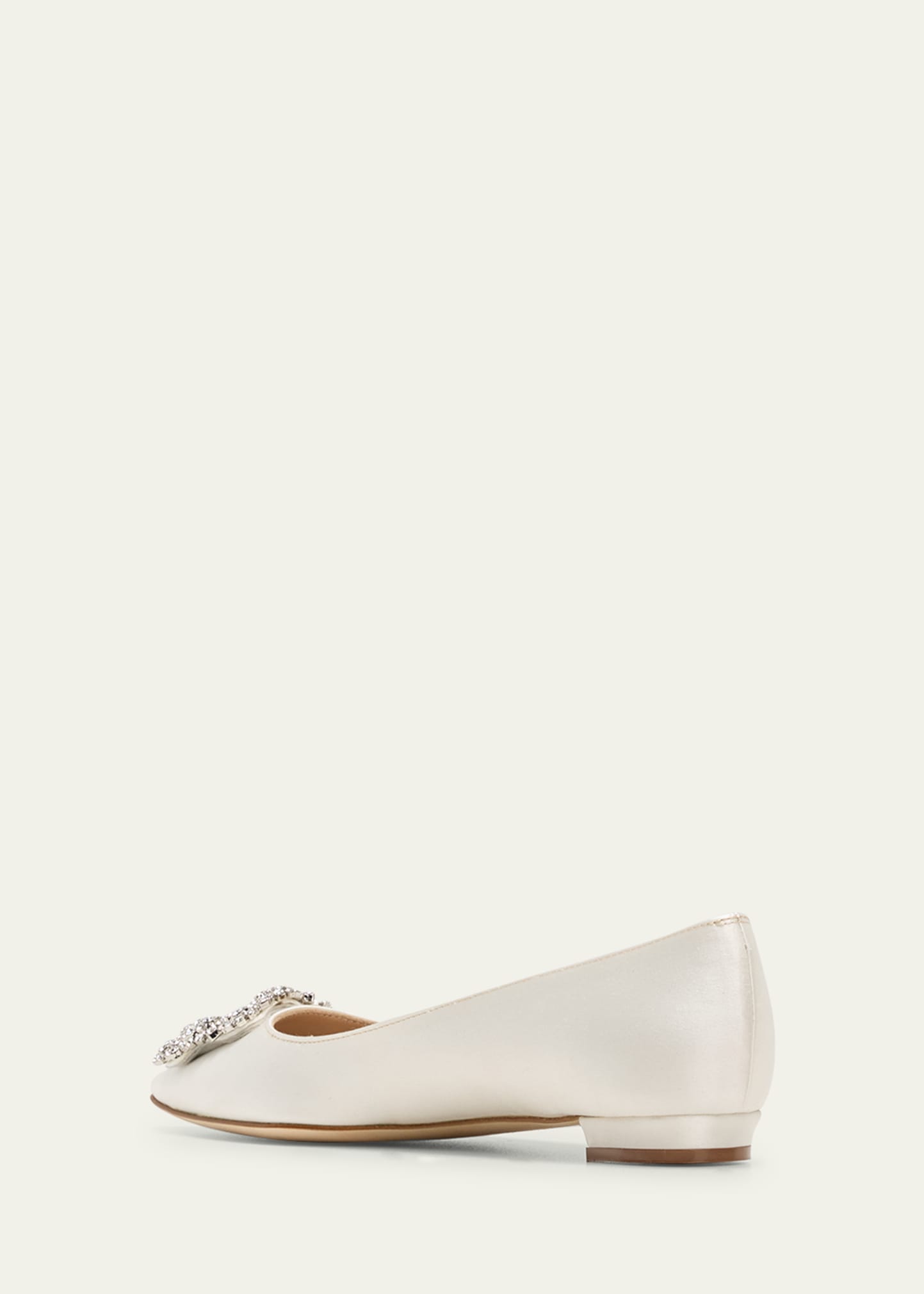 Hangisi Satin Buckle Ballerina Flats