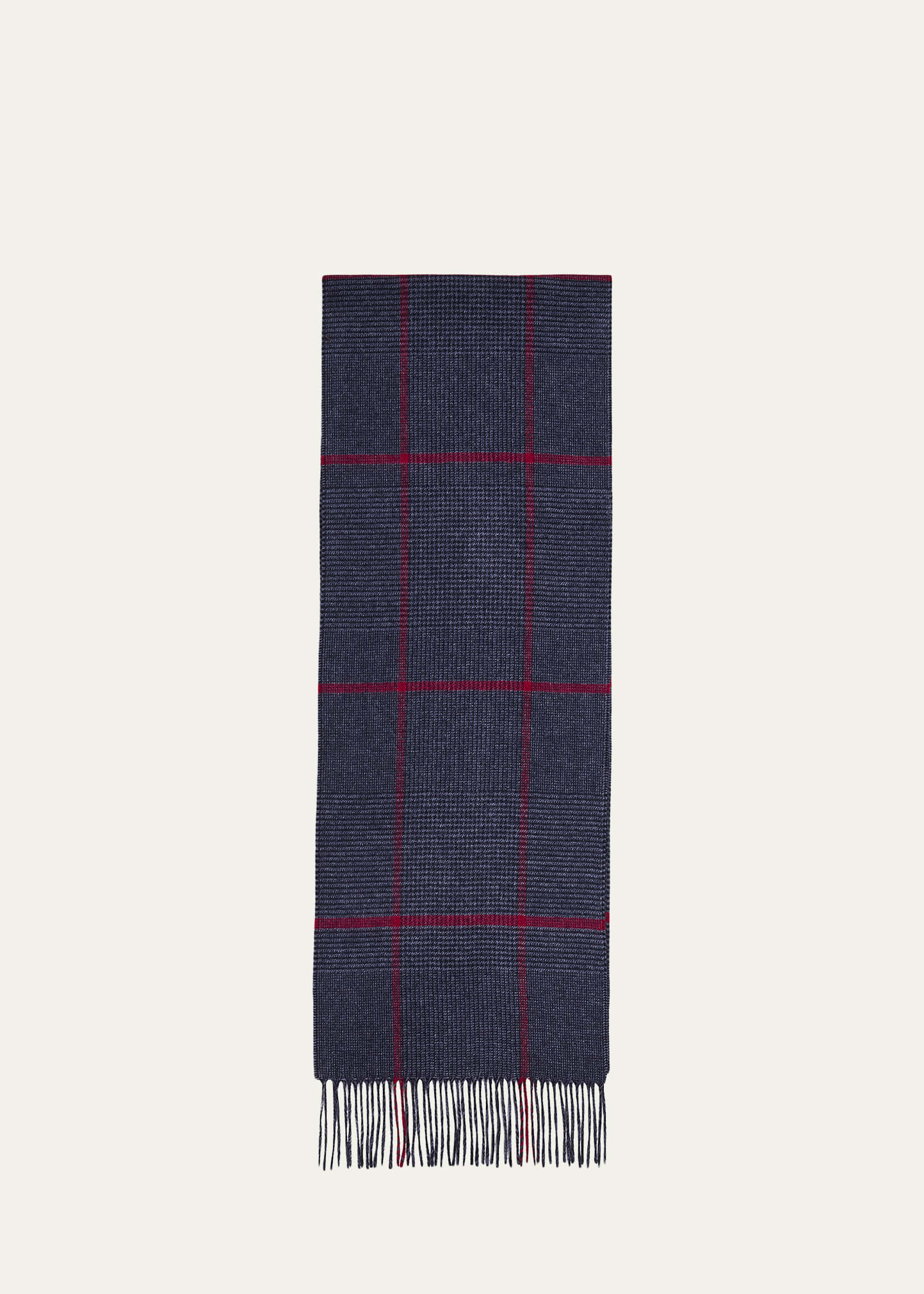 PIACENZA Men's Silk Cashmere Glen Plaid Scarf - Bergdorf Goodman