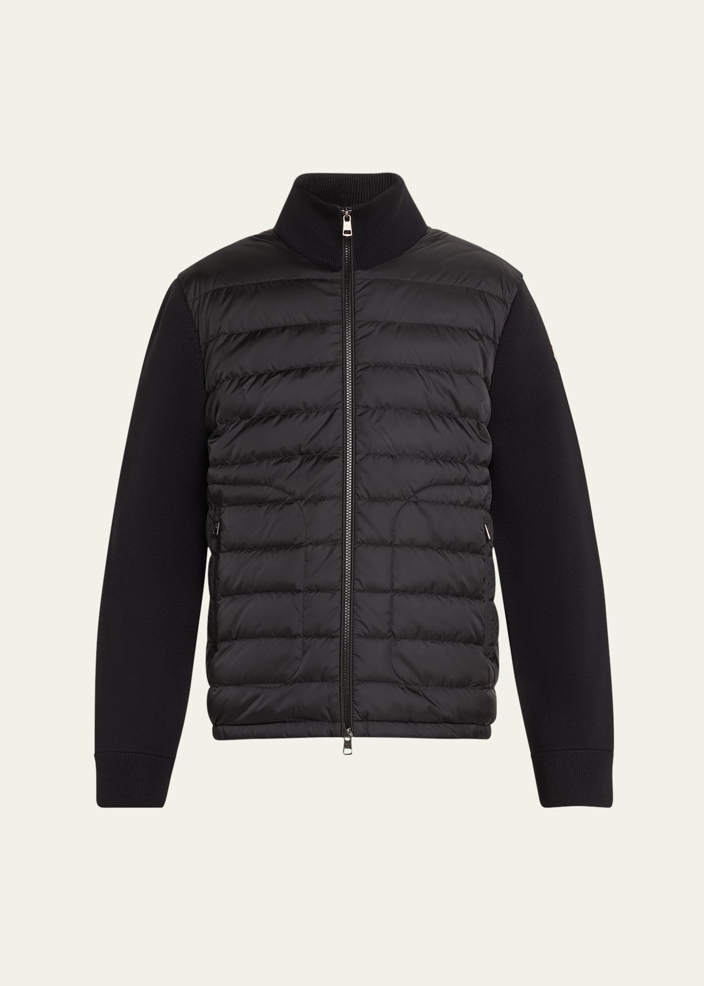 Moncler Men's Wool Down Zip Cardigan - Bergdorf Goodman