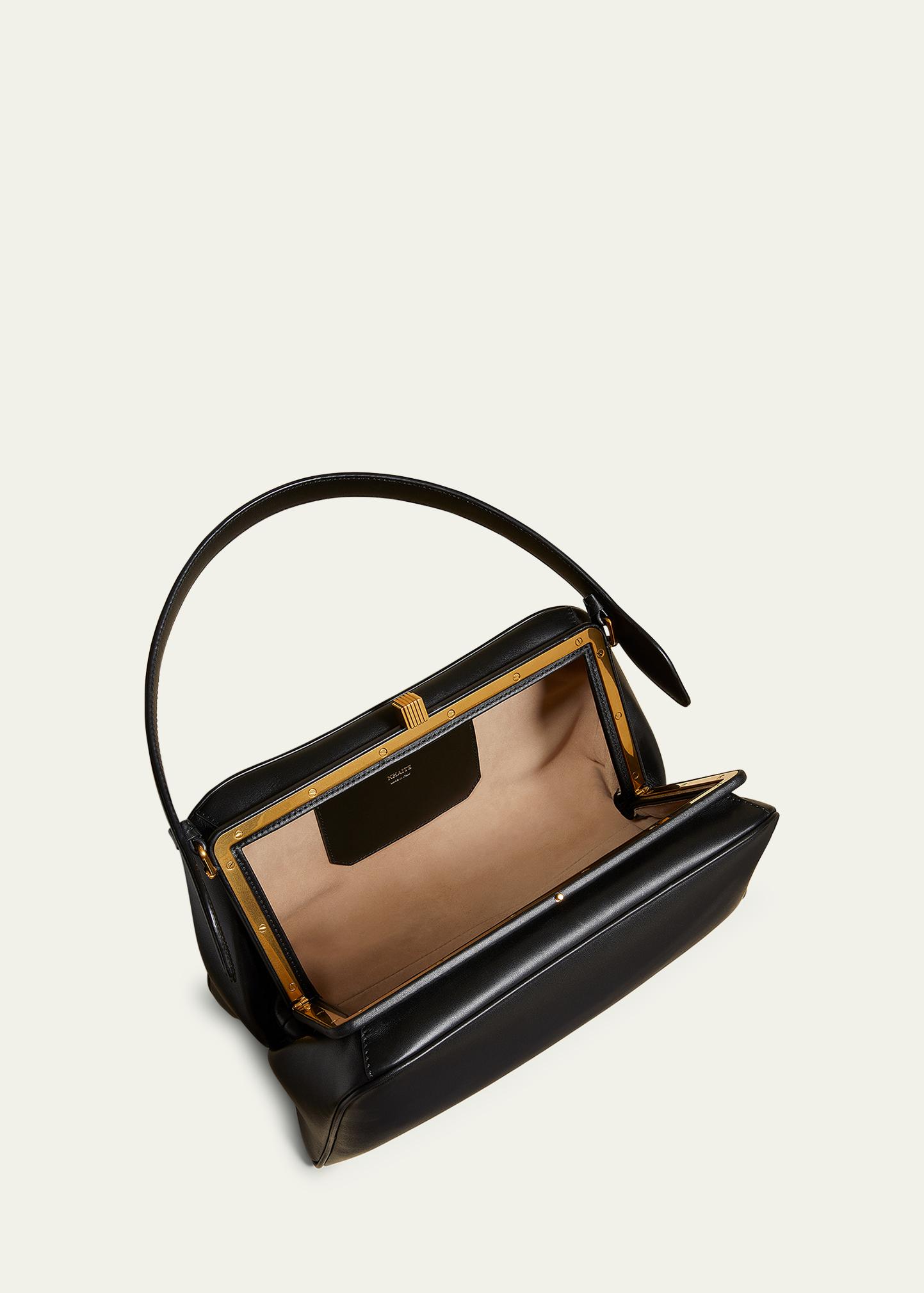 Cate Calfskin Leather Top-Handle Bag, image 5 of 7