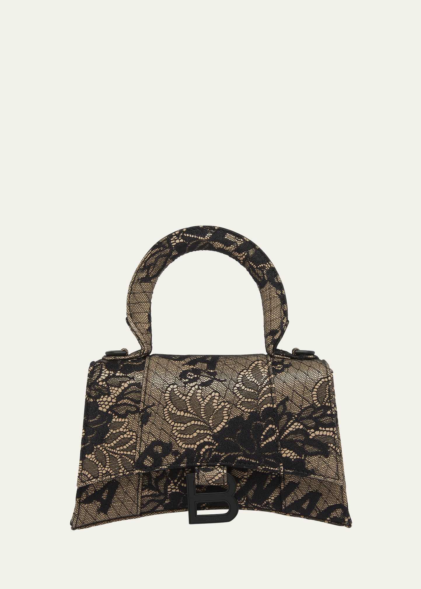 Balenciaga Hourglass XS Lace Top-Handle Bag - Bergdorf Goodman