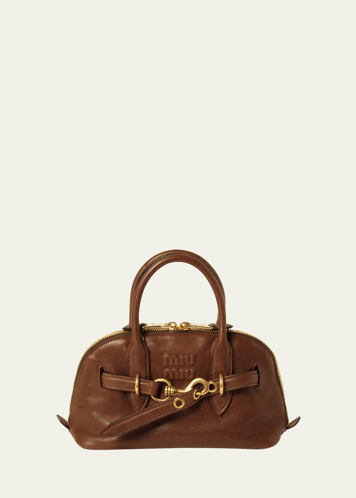Miu Miu Aventure Medium Nappa Leather Top-Handle Bag