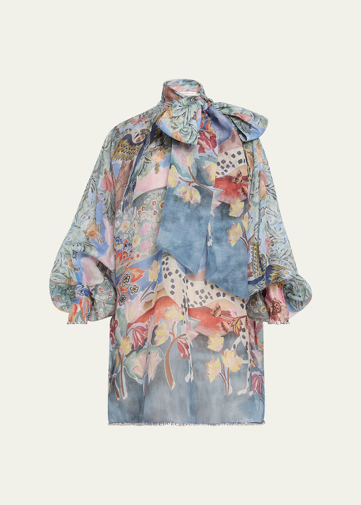 【Zimmermann】ILLUSTRATION BILLOW SHIFT シルクリネン ミニ bg_4853189_100010_m