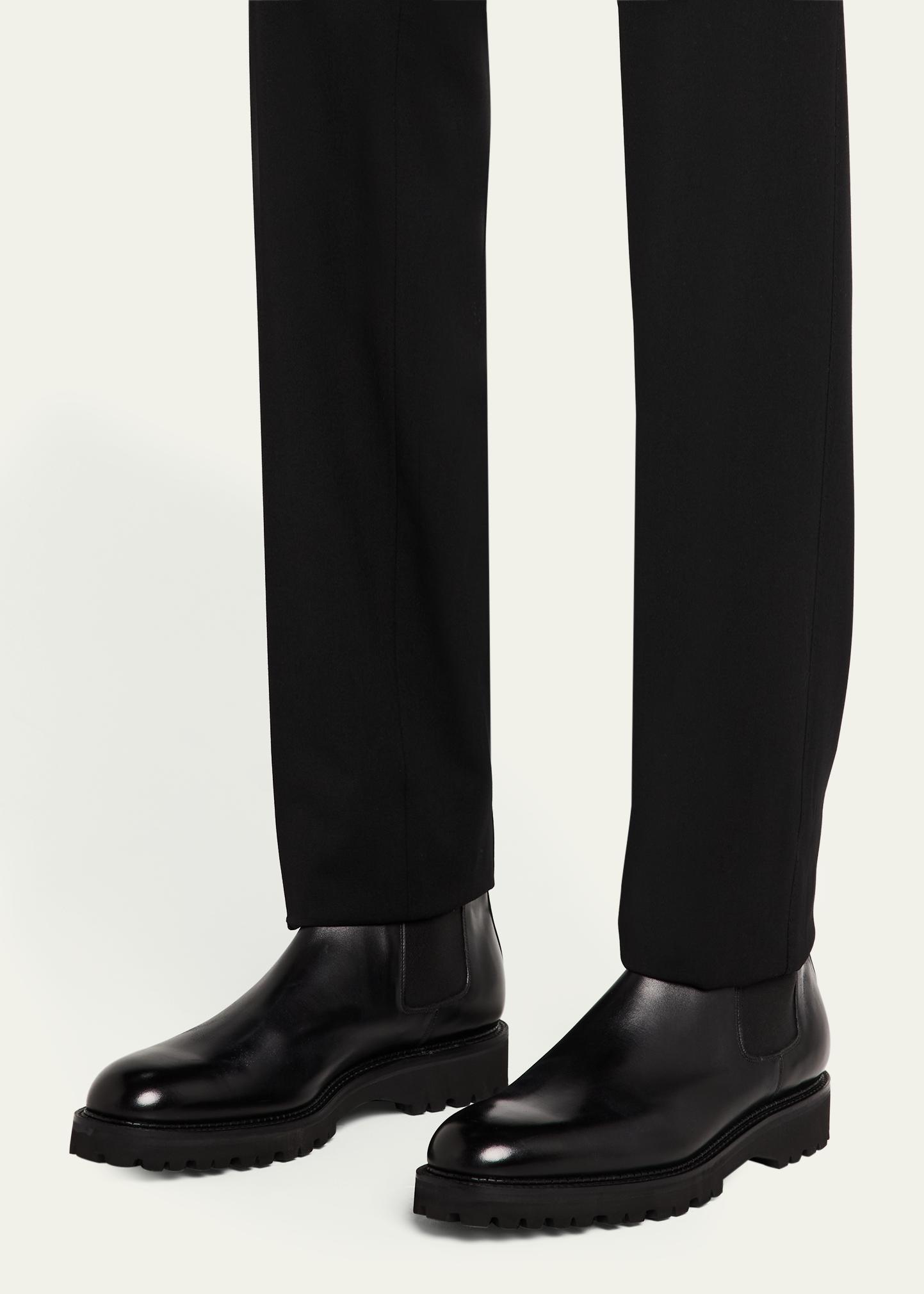 John Lobb Black Chelsea Boots With Dainite Added sole. John Lobb Men main image 2
