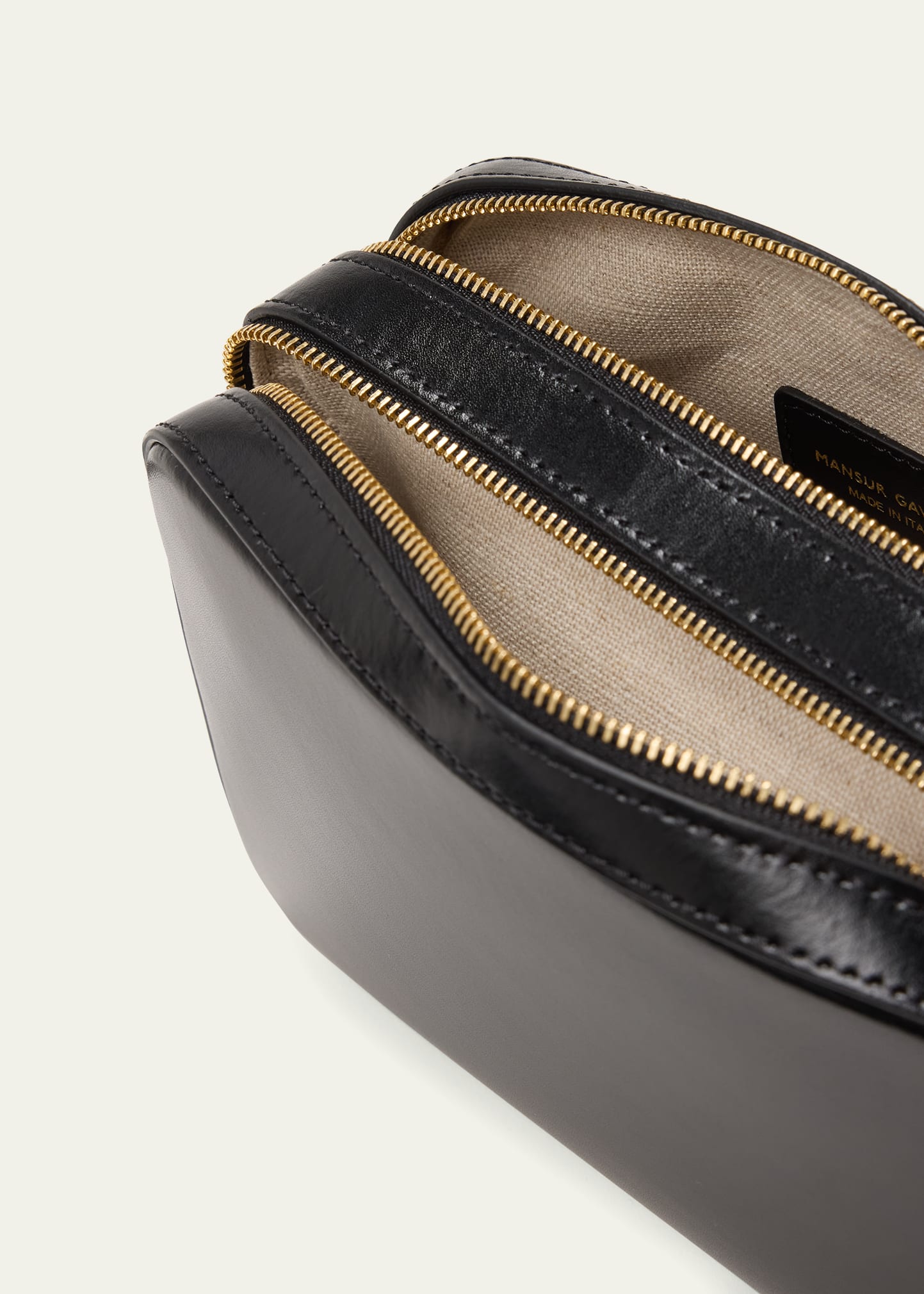 Mansur Gavriel Double Zip Leather Camera Crossbody Bag - Bergdorf