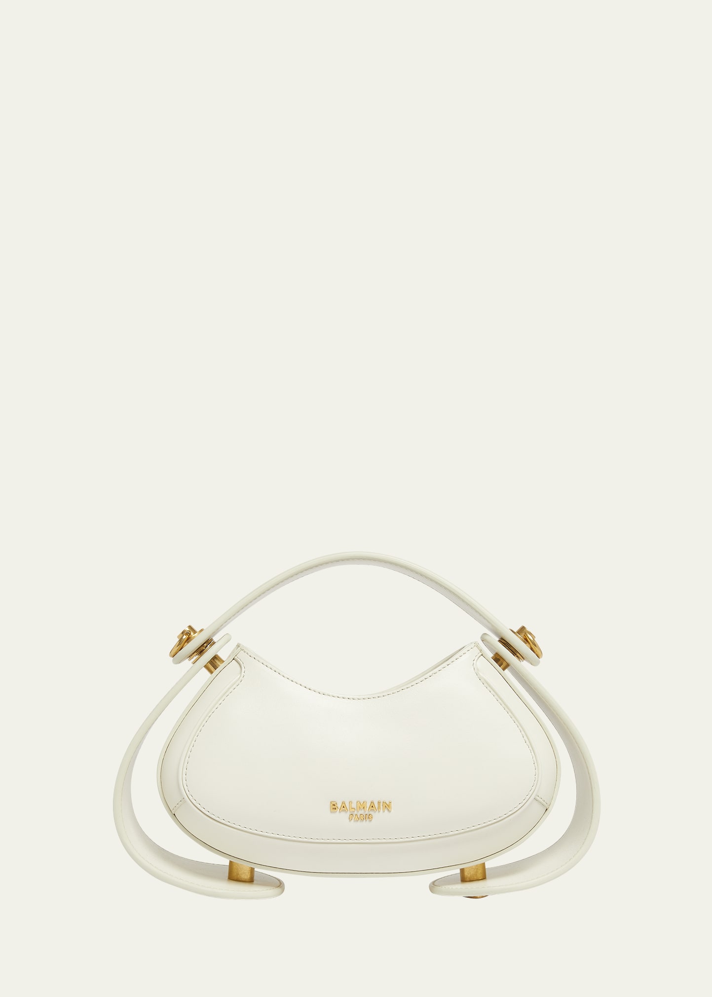 Balmain Jolie Madame Small Top-Handle Bag in Box Leather