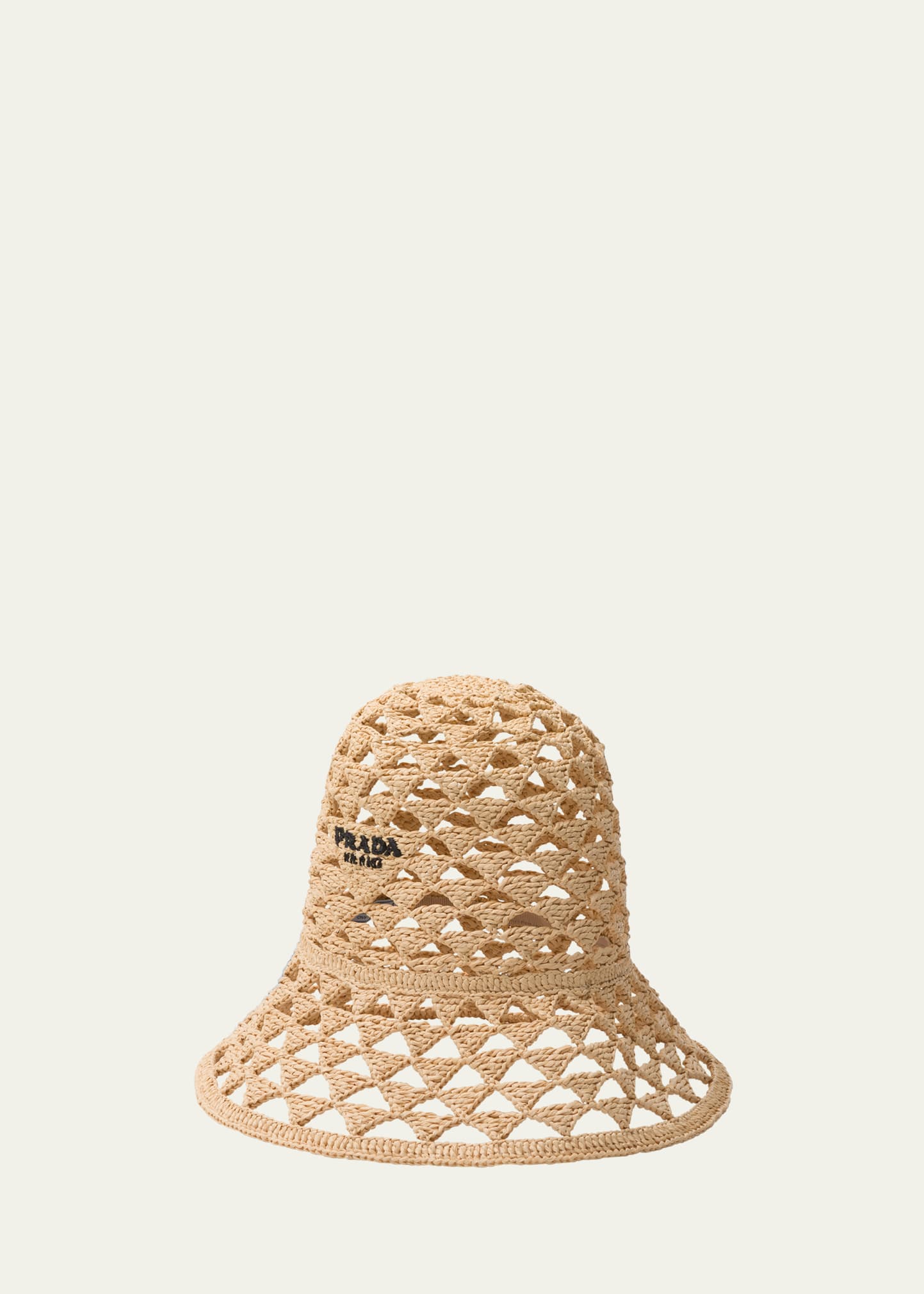 ストローハット PRADA RAFFIA BUCKET HAT Raffia bucket hat in beige - Prada | Mytheresa