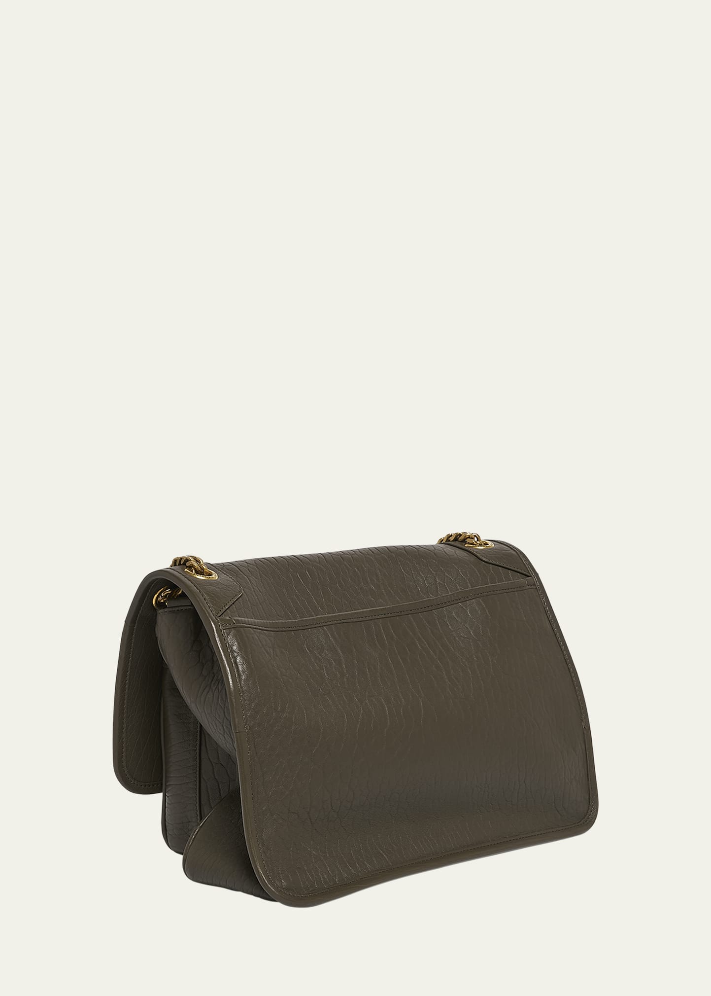 Saint Laurent Niki Large YSL Crossbody Bag in Lambskin Leather