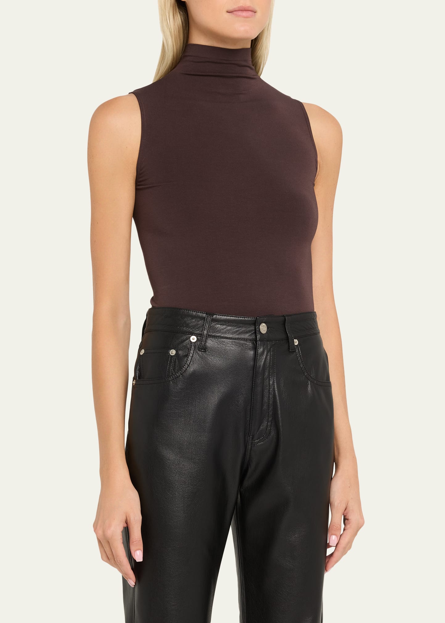 Wolford Sleeveless Mock-Neck String Bodysuit - Bergdorf Goodman