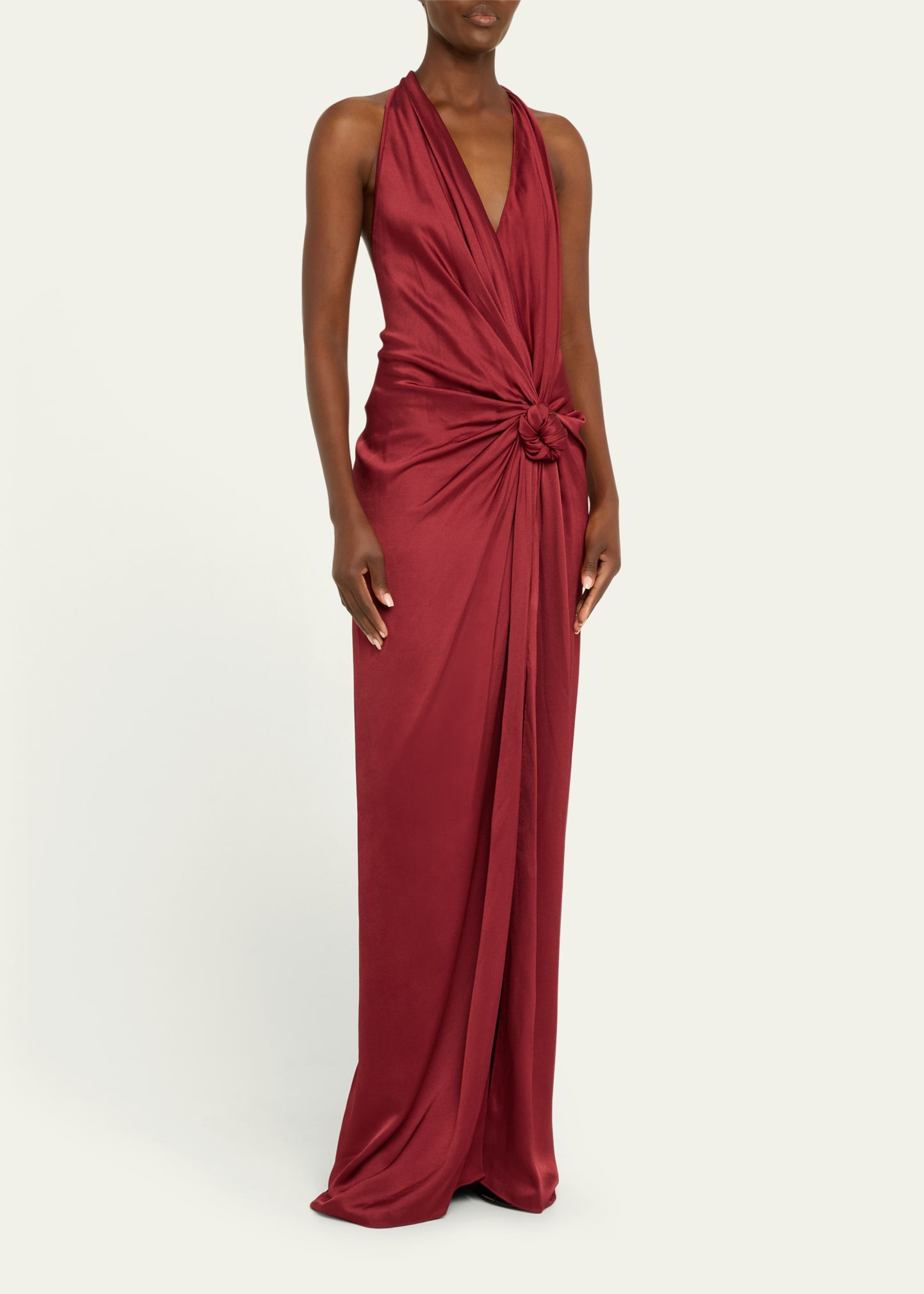 TOMORROWLAND （No.6 ナンバーシックス)シルクドレス Silvia Tcherassi Jazmin Knotted Halter Draped Maxi Dress