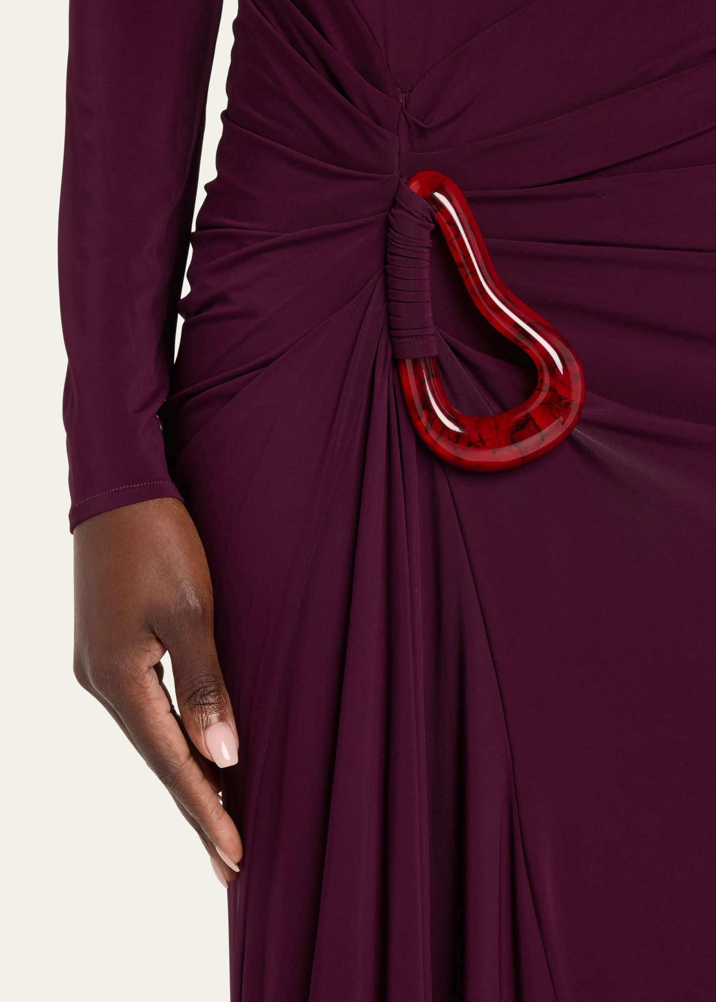silvia tcherassi burgundy dress Muriel Dress BEIGE BURGUNDY ABSTRACT 2026