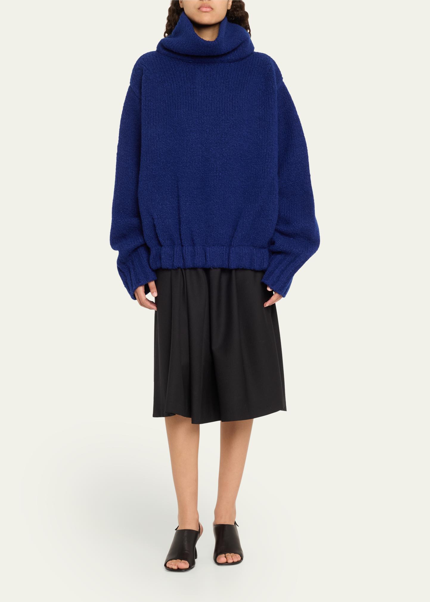 Dries Van Noten Terrell Oversized Turtleneck Wool Sweater 