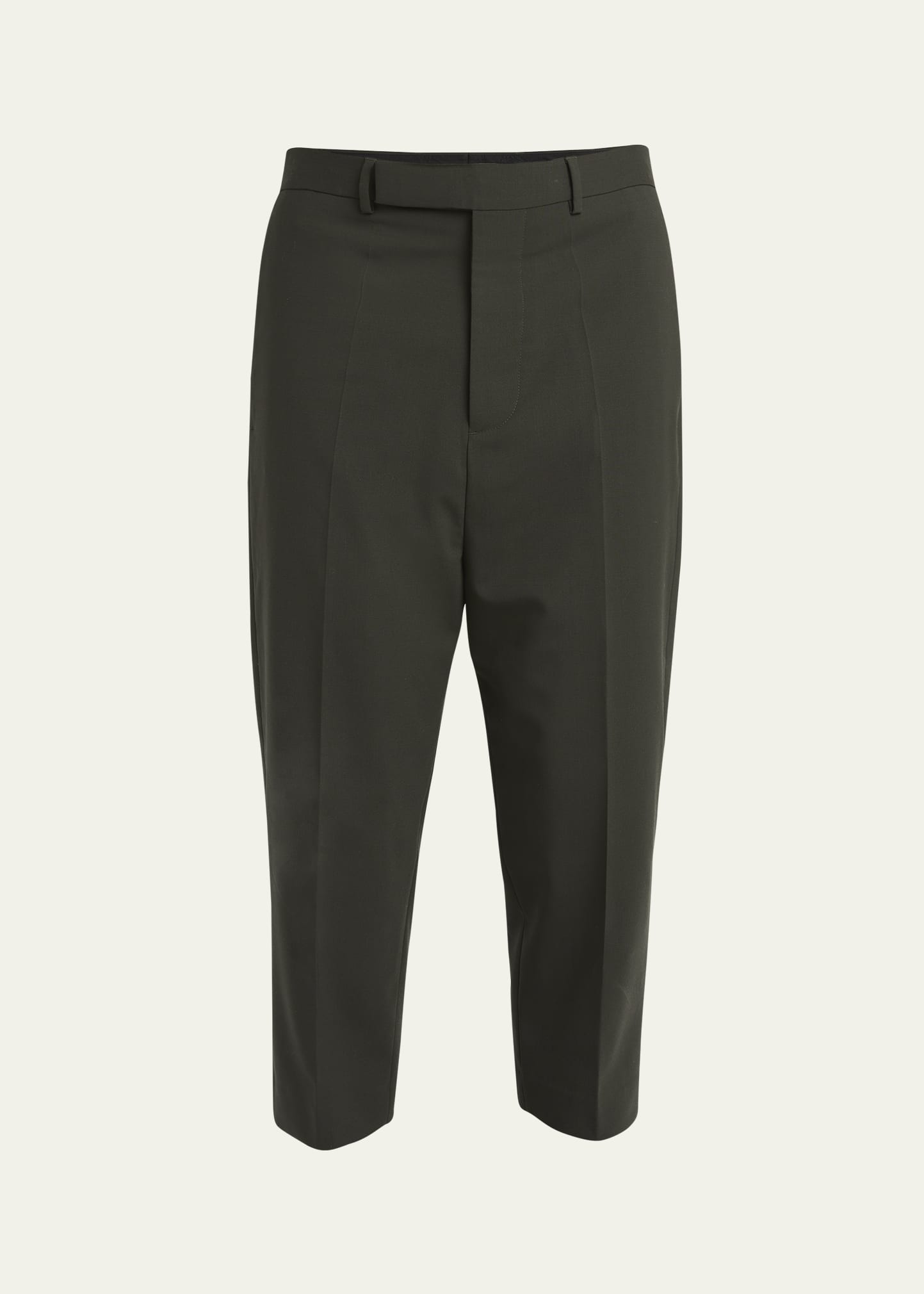 Rick Owens Men's Astaire Cropped Thin Wool Trousers - Bergdorf Goodman