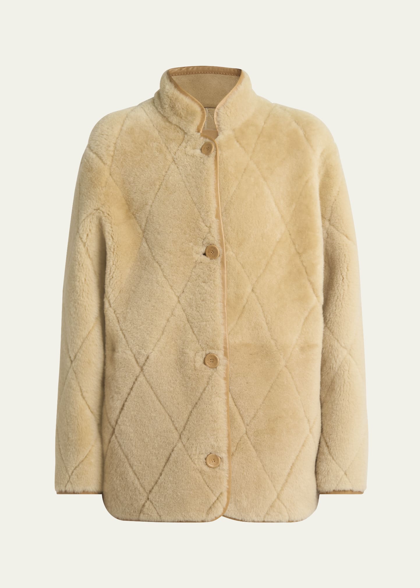 LORO initial pierce「y」 Loro Piana Pierce Velour Shearling Jacket - Bergdorf Goodman