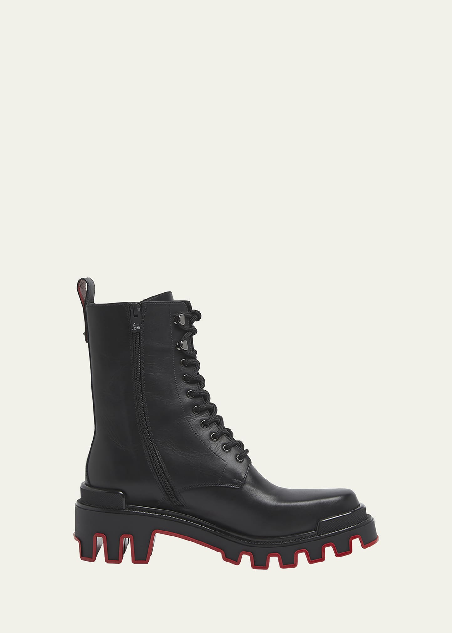 Christian Louboutin Men's Trott Dune Lugged Leather Combat Boots