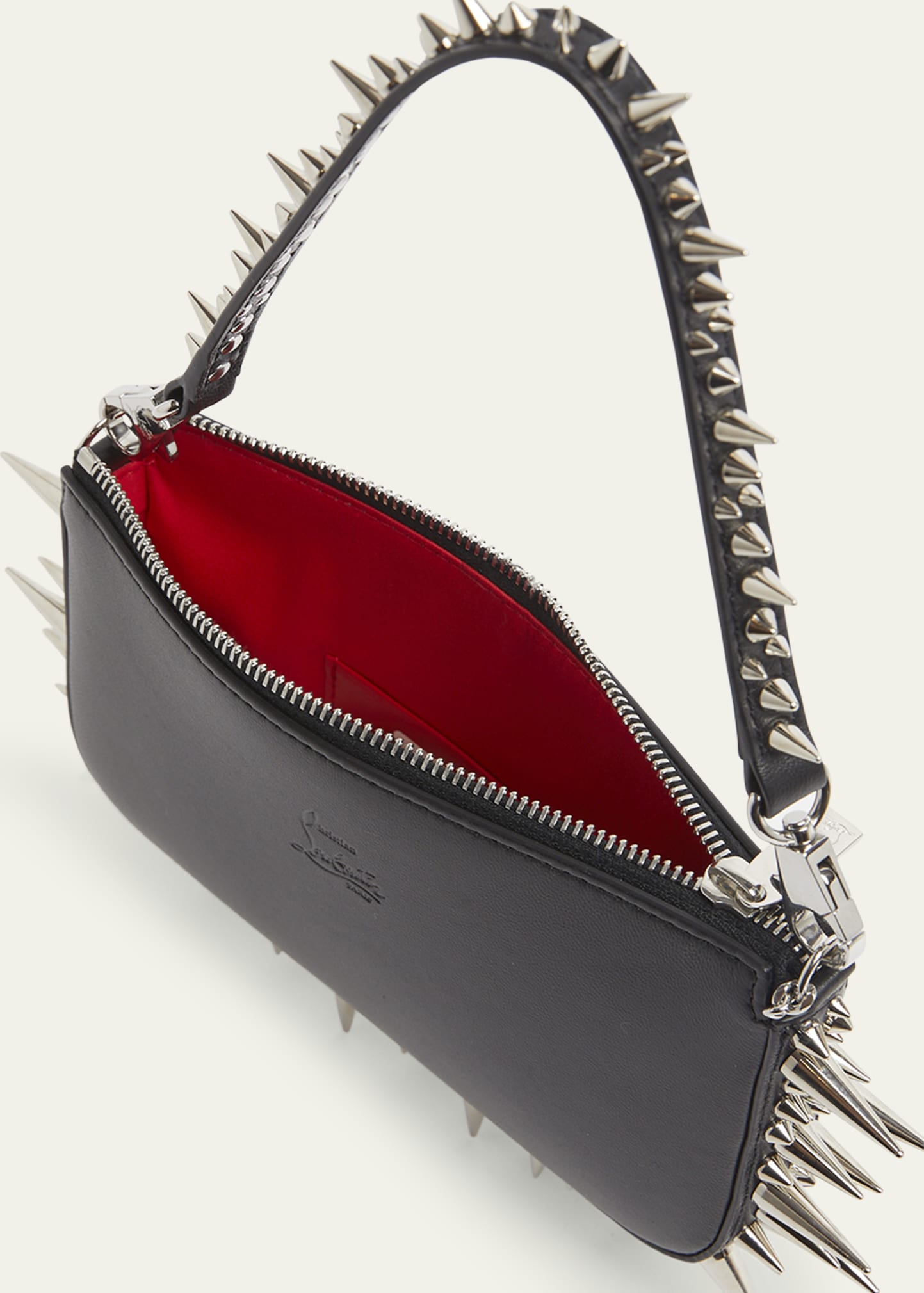 Christian Louboutin Loubila Mini Spike Leather Shoulder Bag