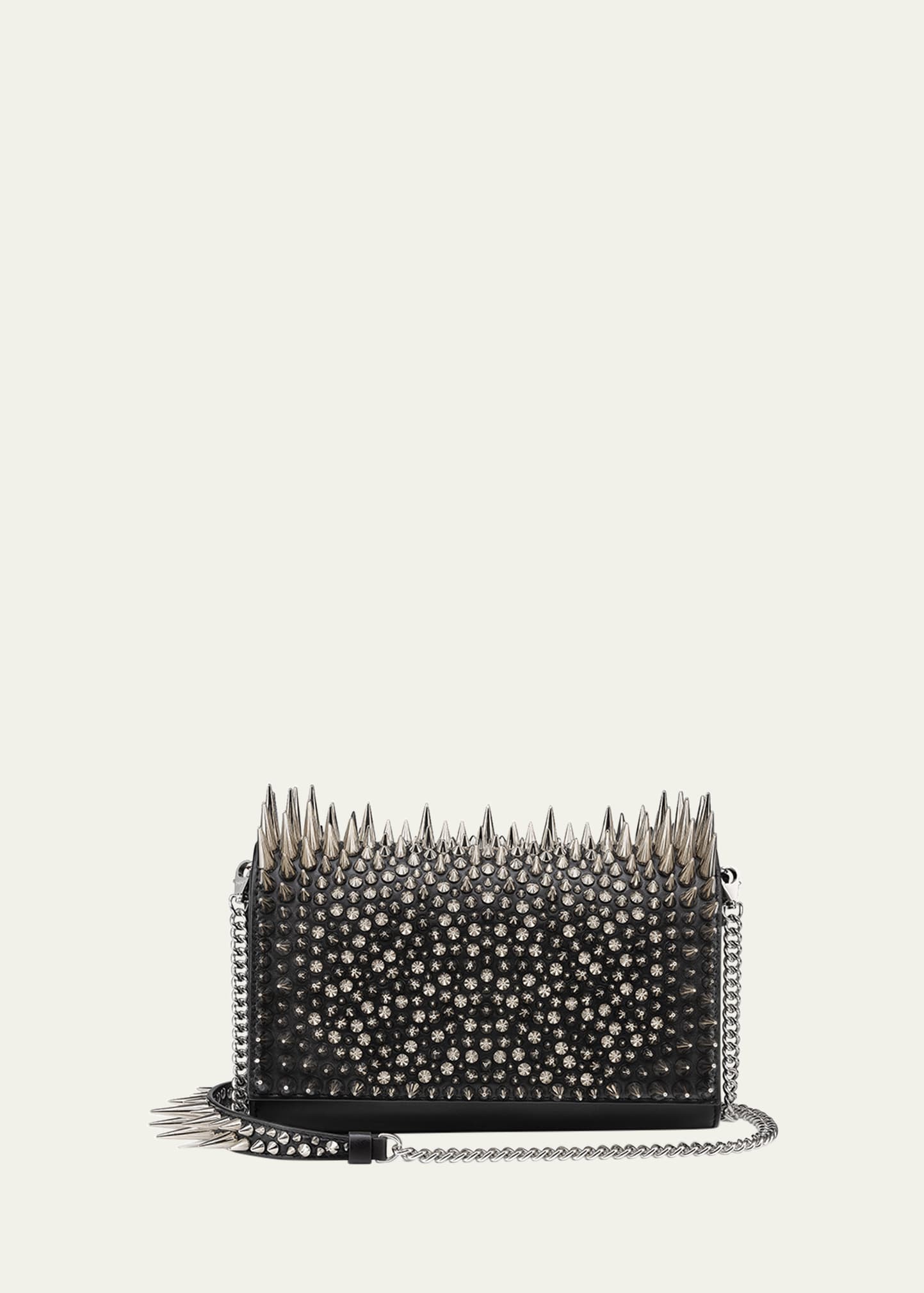 Christian Louboutin Paloma Spike Leather Clutch Bag
