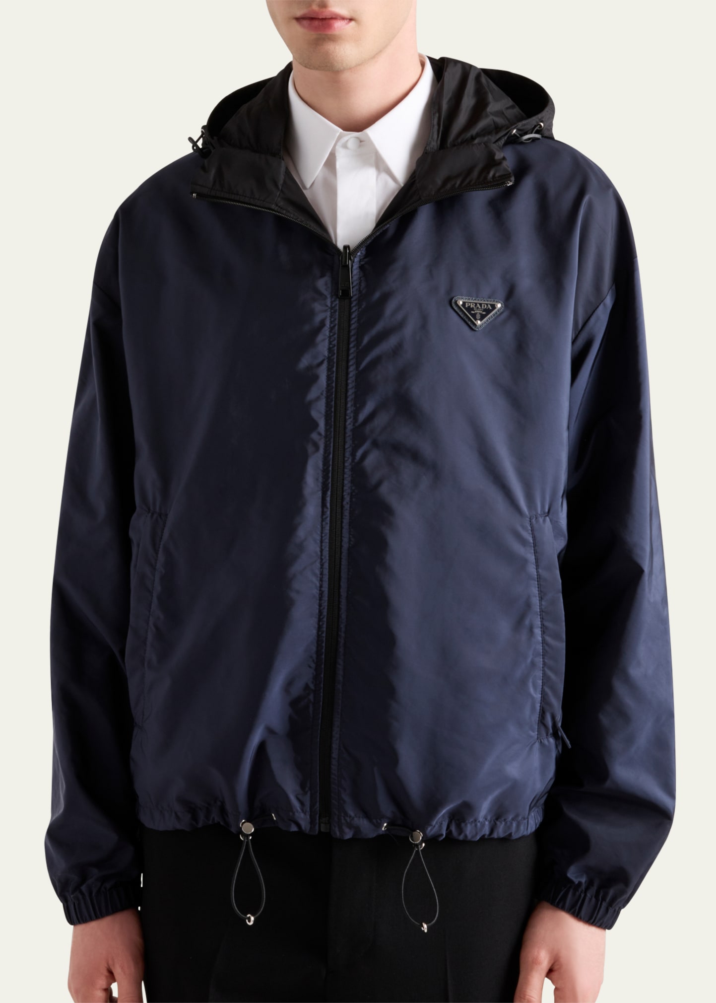 ジャケット・アウター PRADA adidas RE-NYLON HOODED JACKET 44 Prada X Adidas Jacket, Size L