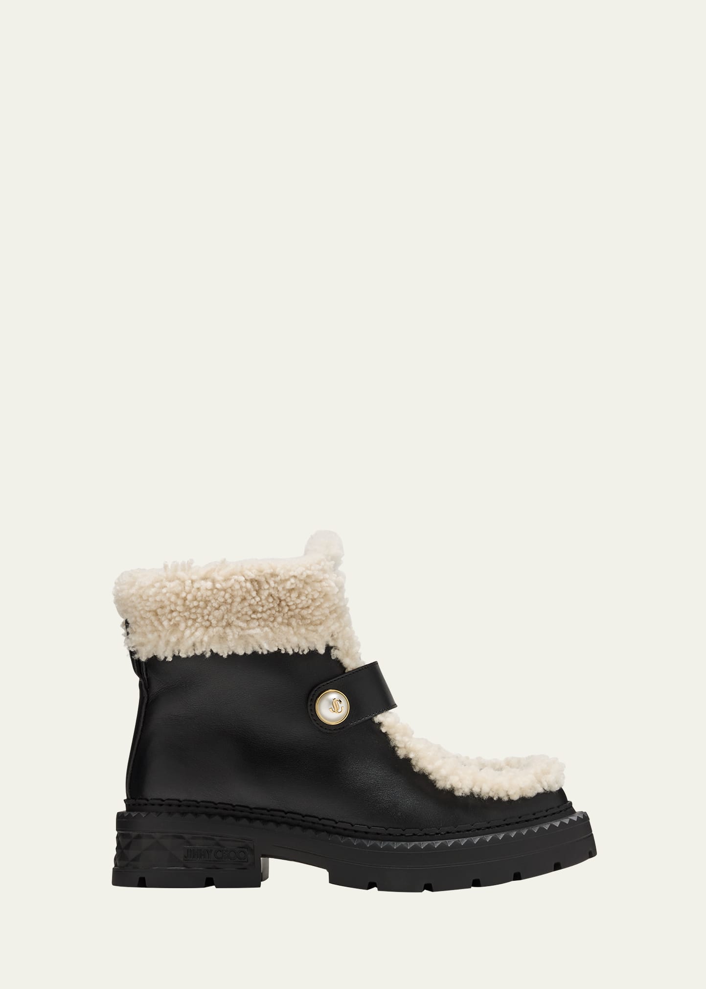 Jimmy Choo Shea Leather Shearling Ankle Boots - Bergdorf Goodman