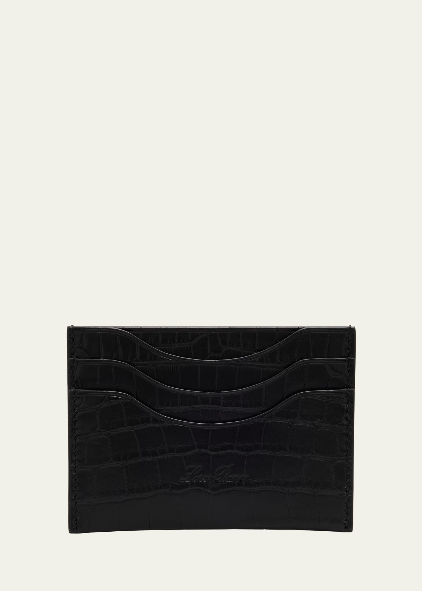 Loro Piana Men's Soft Alligator Card Holder - Bergdorf Goodman