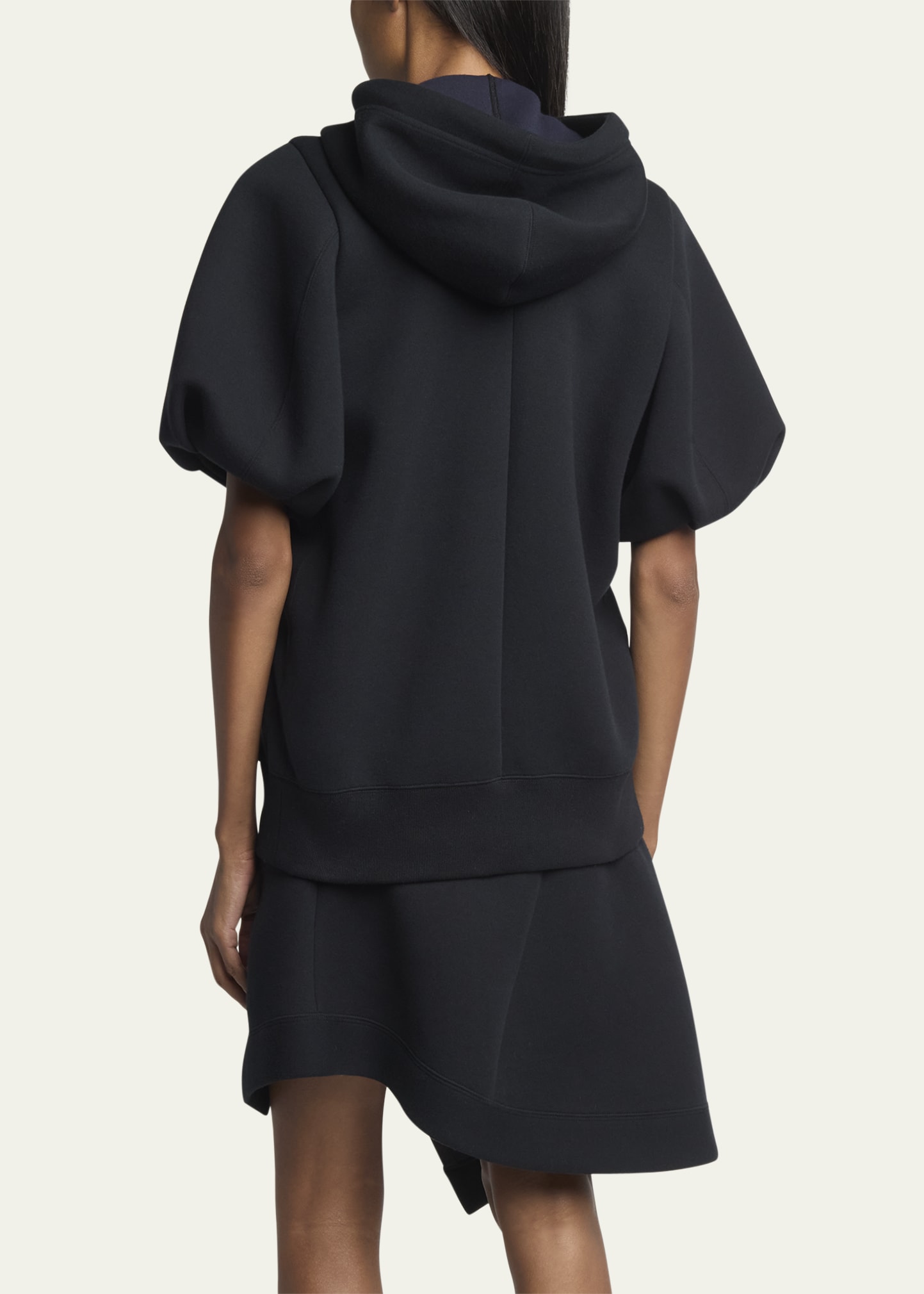 SACAI Puff Sleeve Zip Up Hoodie - Bergdorf Goodman