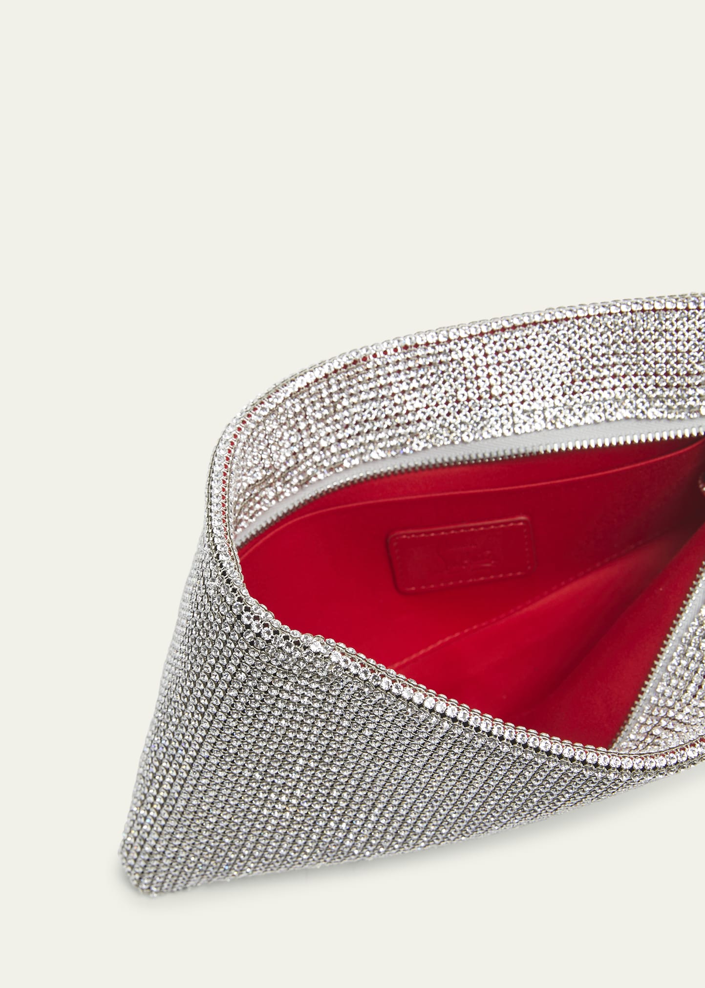 Christian Louboutin Maykimay Mesh Crystal Pouch Clutch Bag