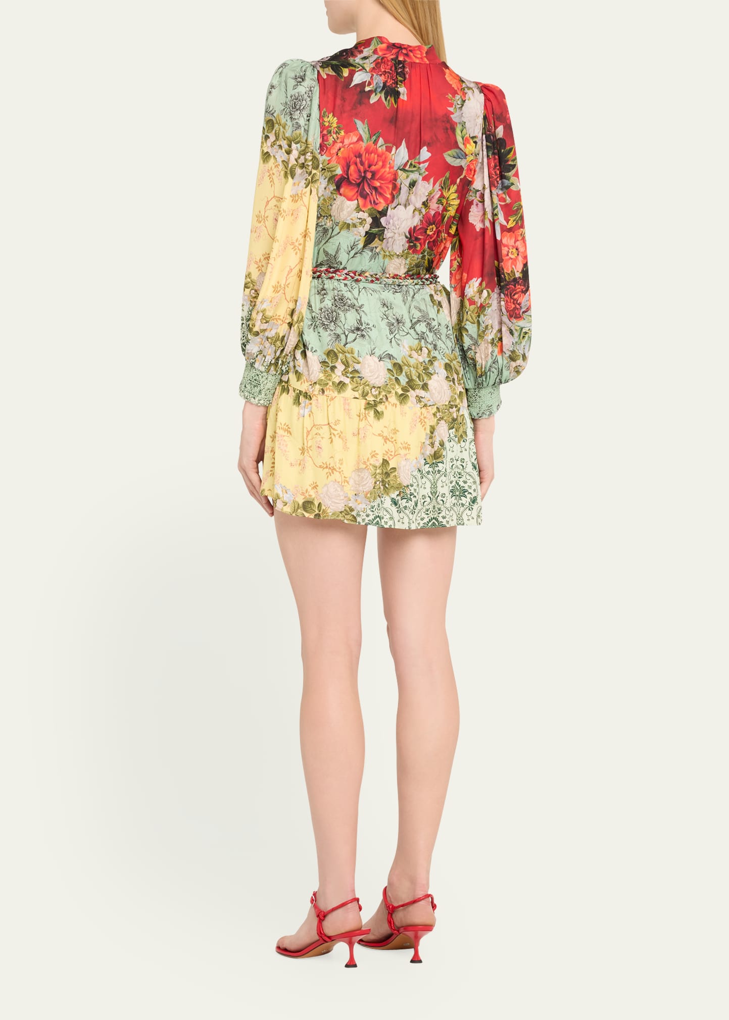 ALICE + OLIVIA Antonette Long-Sleeve Mini Dress - Bergdorf Goodman