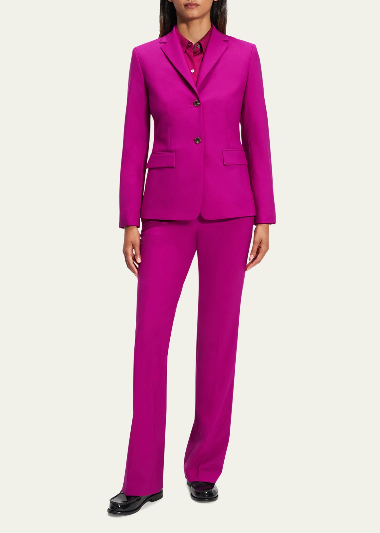 Theory Traceable Wool Slim Single-Breasted Blazer - Bergdorf