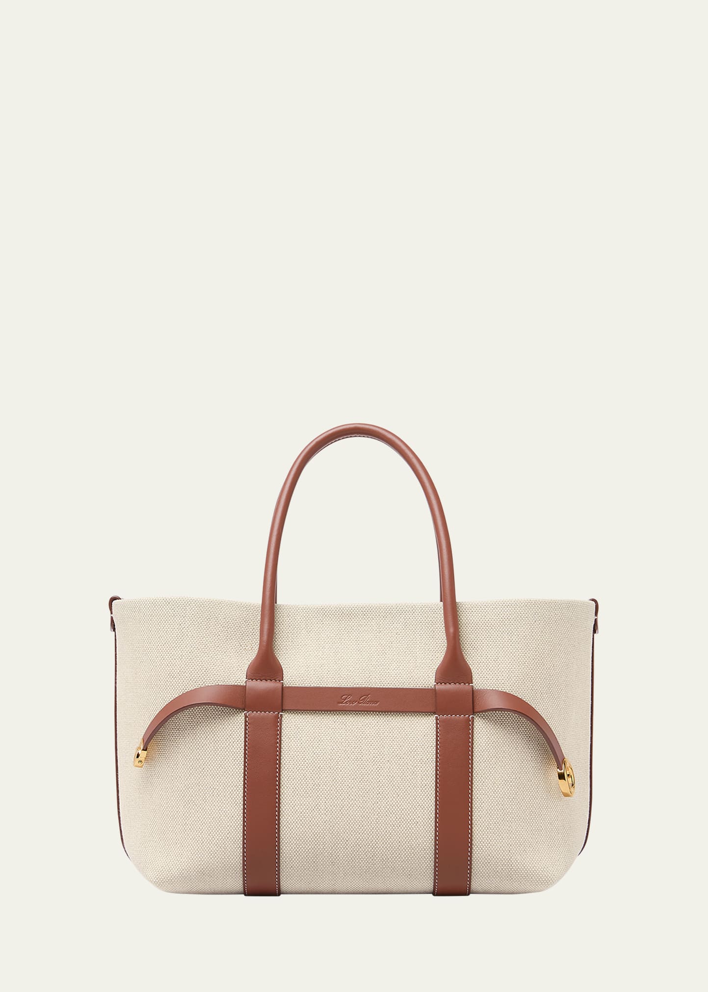 Loro Piana Ghiera Small Canvas Shopper Tote Bag - Bergdorf Goodman