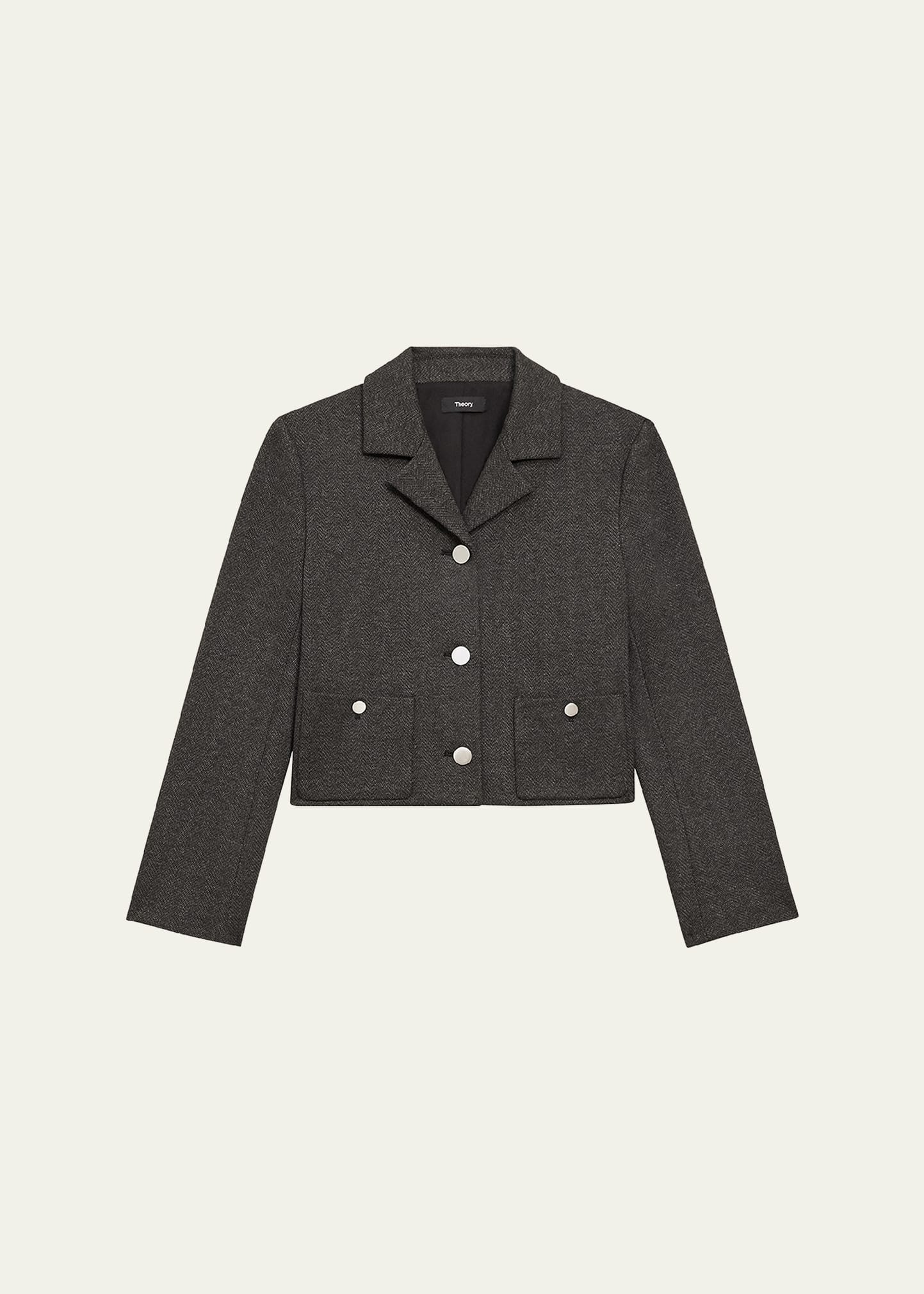 ★muahmuah☆LOGO TWO POCKET BANDING CROP JACKET ☆muahmuah☆LOGO TWO POCKET BANDING CROP JACKET