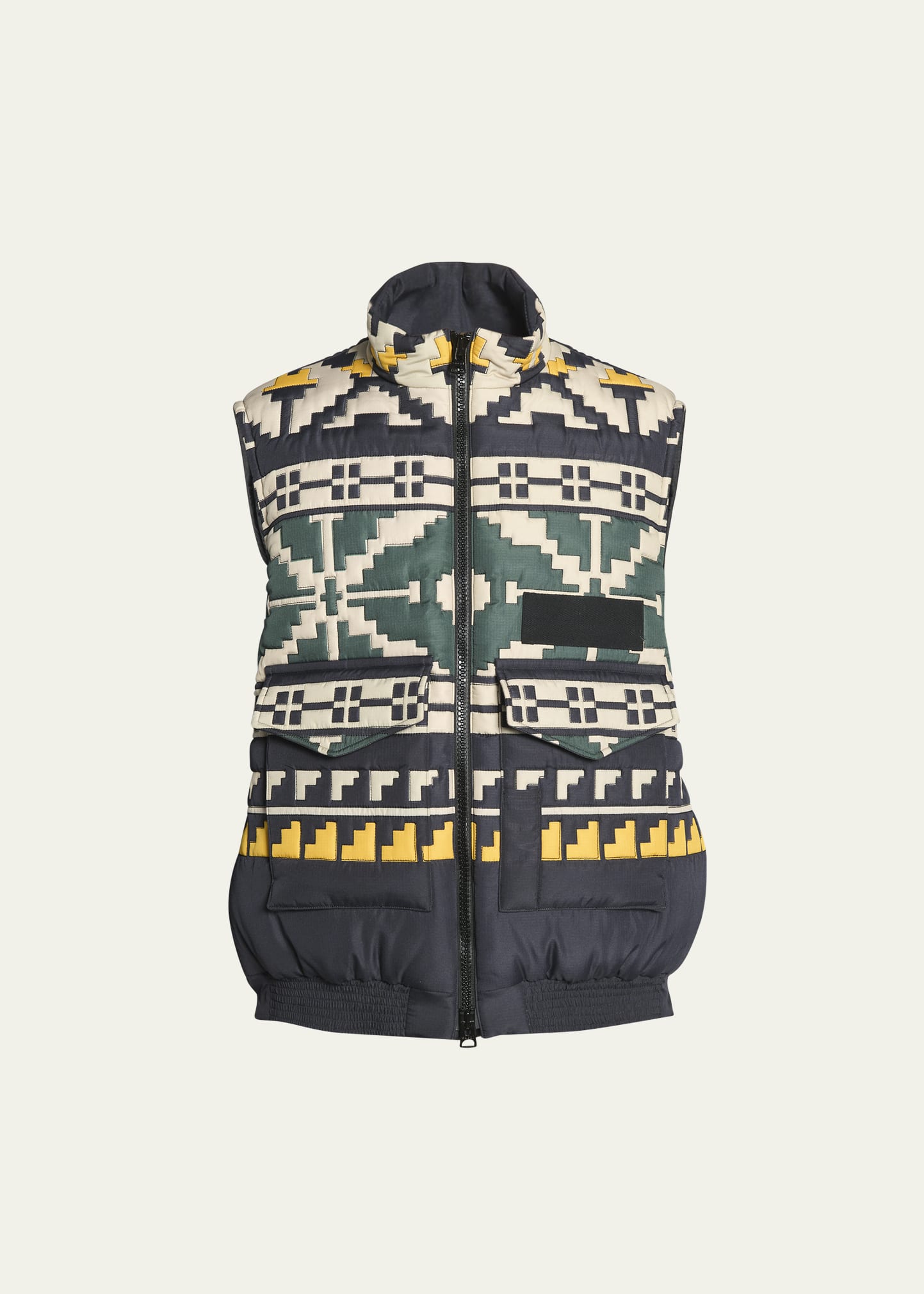 SACAI Men's Fair Isle Quilted Puffer Vest - Bergdorf Goodman