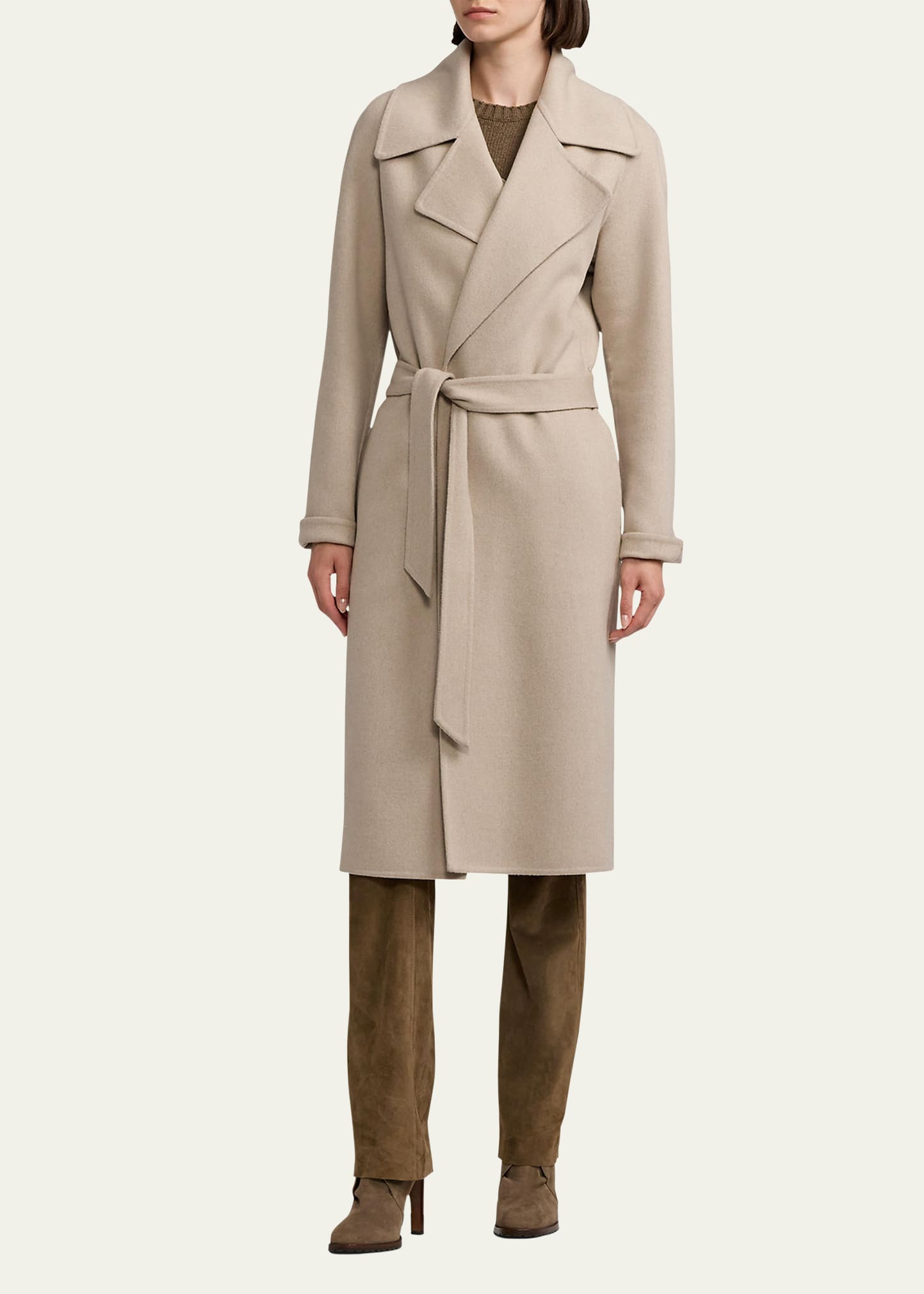 Ralph Lauren Collection Leonarda Belted Cashmere Wrap Coat