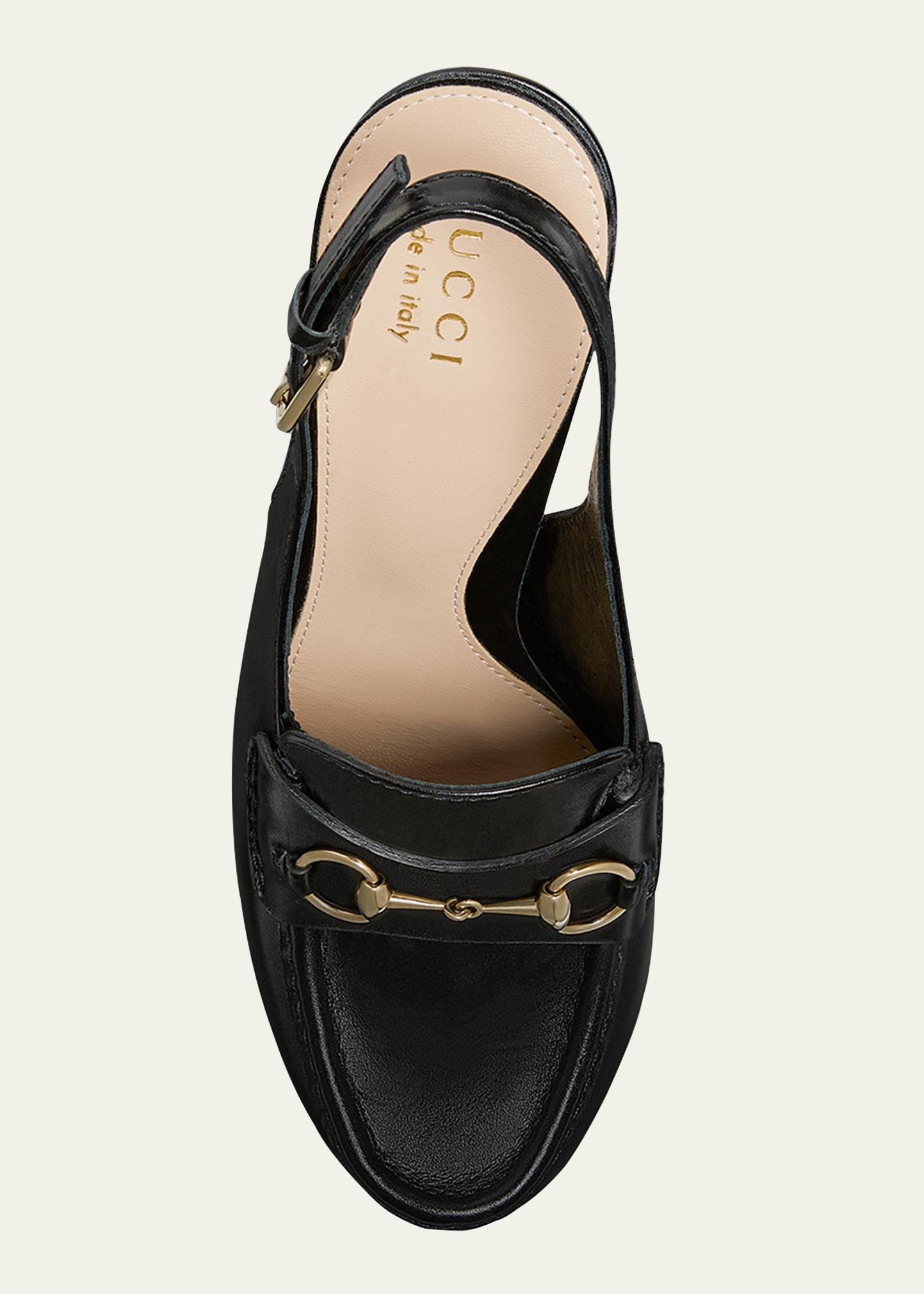 Gucci Ottavia Leather Platform Loafer Pumps - Bergdorf Goodman
