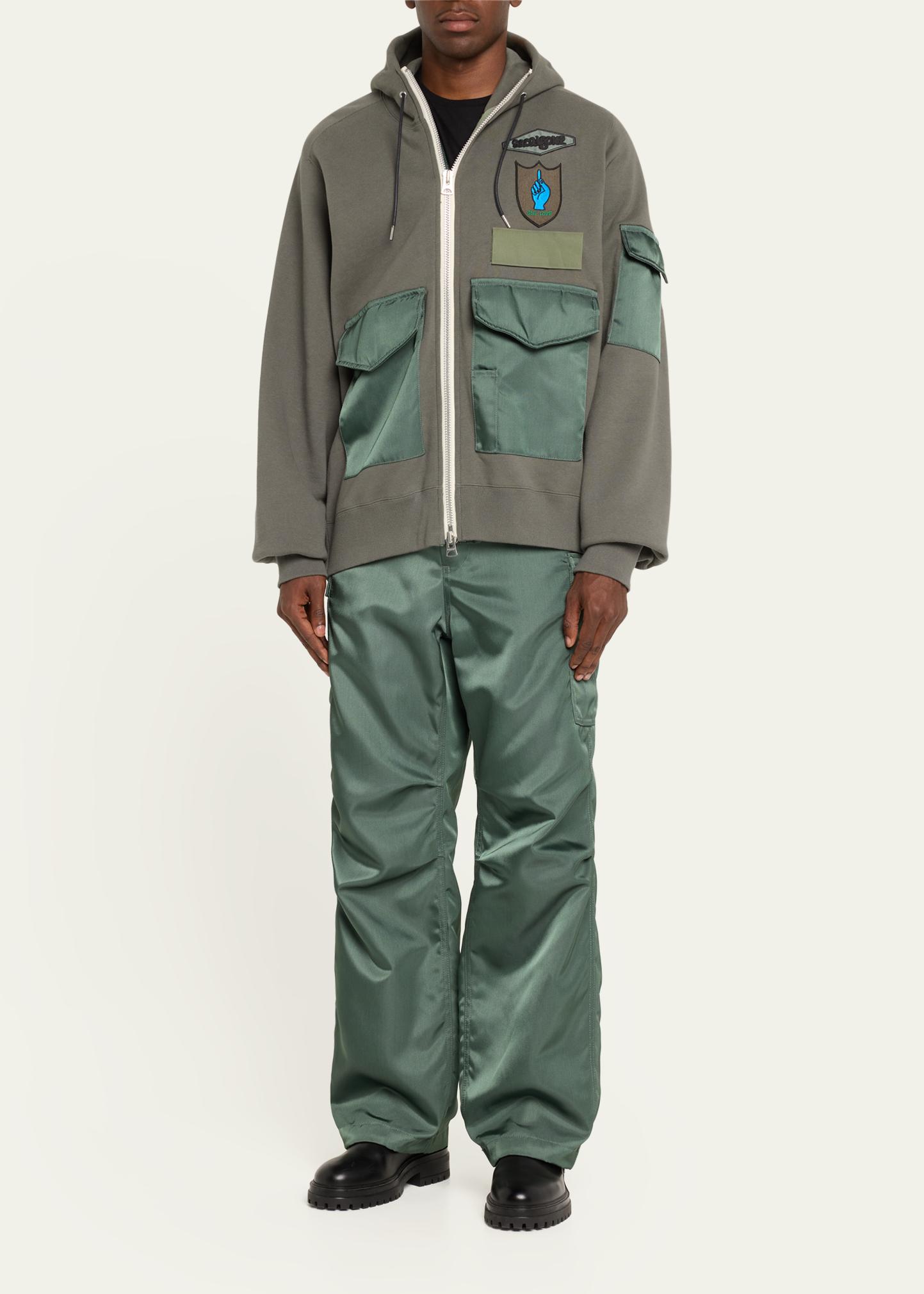 sacai x Spiewak Men's Gonz Patch Zip Hoodie - Bergdorf Goodman