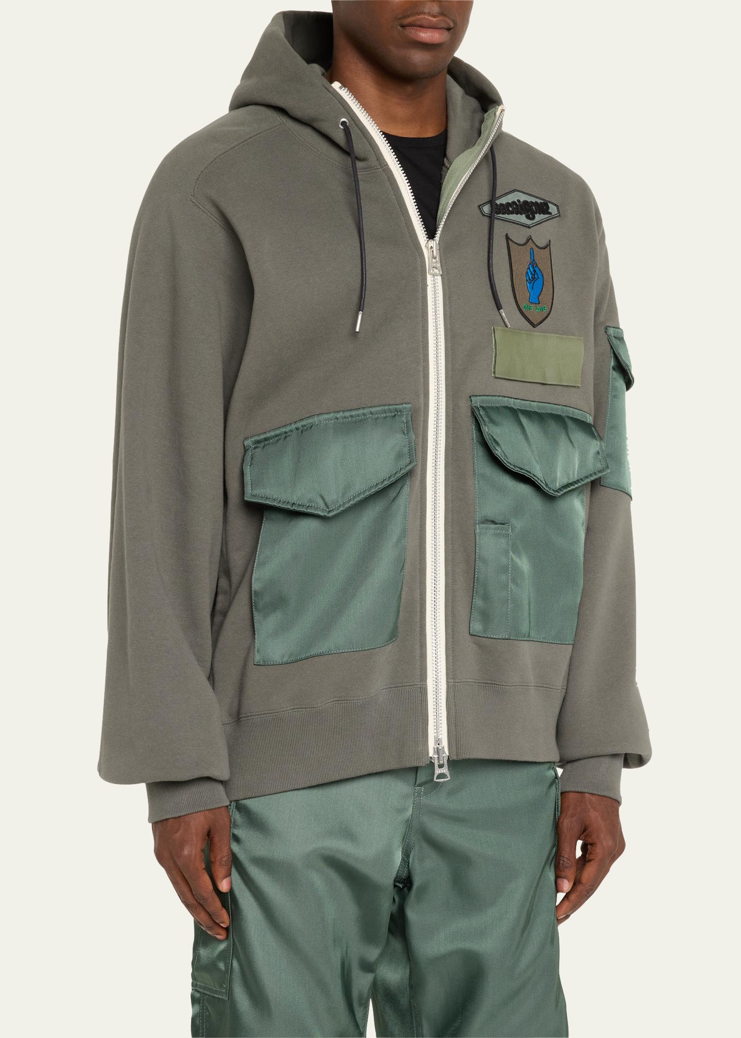 sacai x Spiewak Men's Gonz Patch Zip Hoodie - Bergdorf Goodman