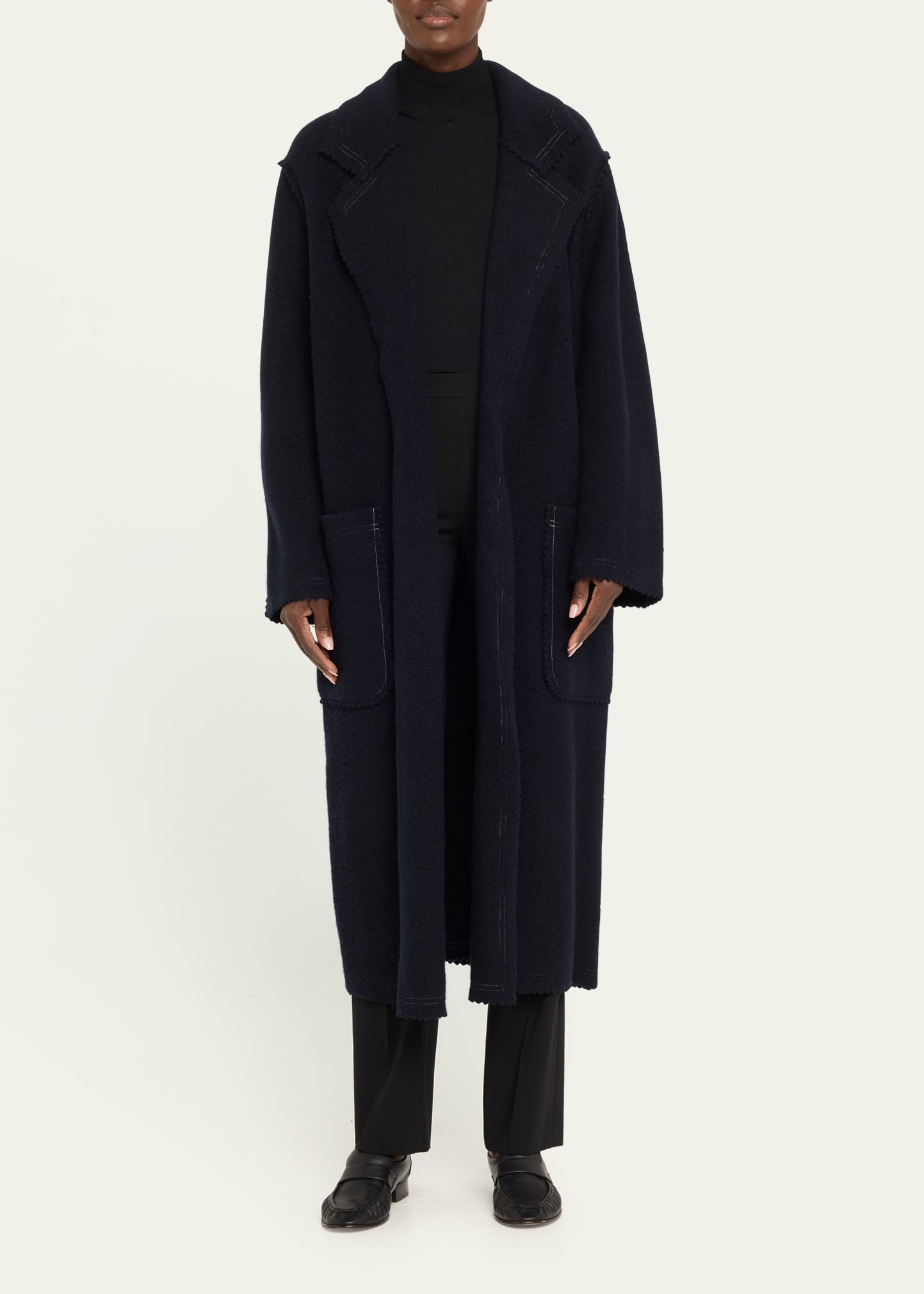 Max Mara Jene Long Wool Cashmere Wrap Coat - Bergdorf Goodman