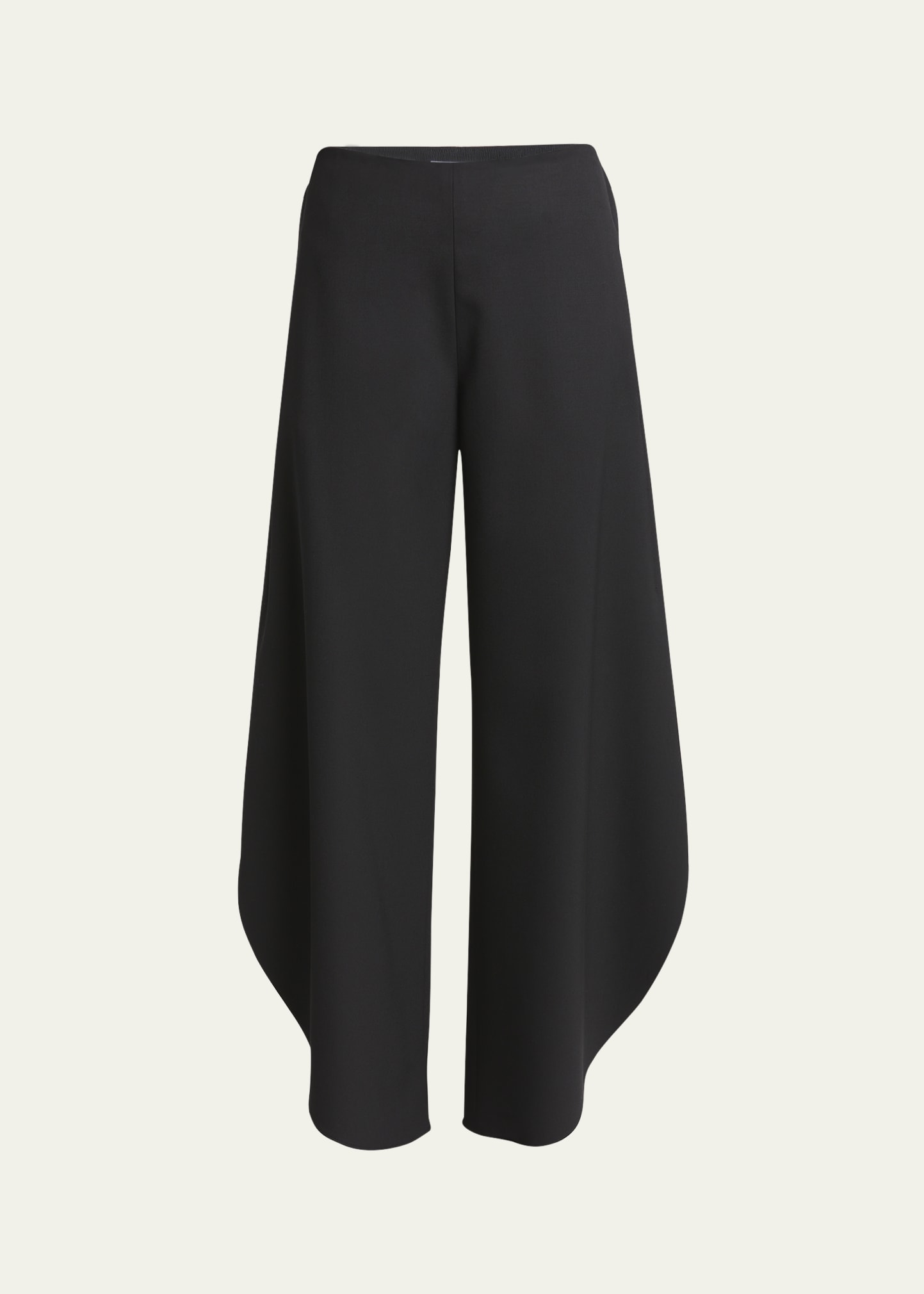 ALAIA Rounded Wide-Leg Trousers - Bergdorf Goodman