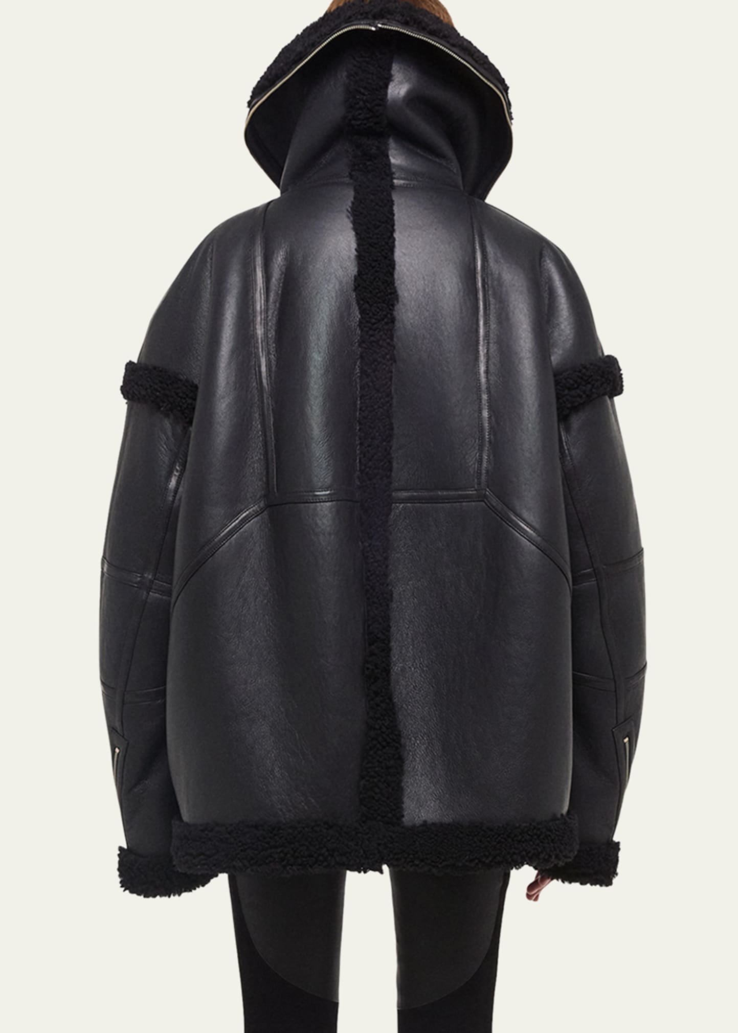 Helmut Lang Apex Leather Teddy Jacket - Bergdorf Goodman