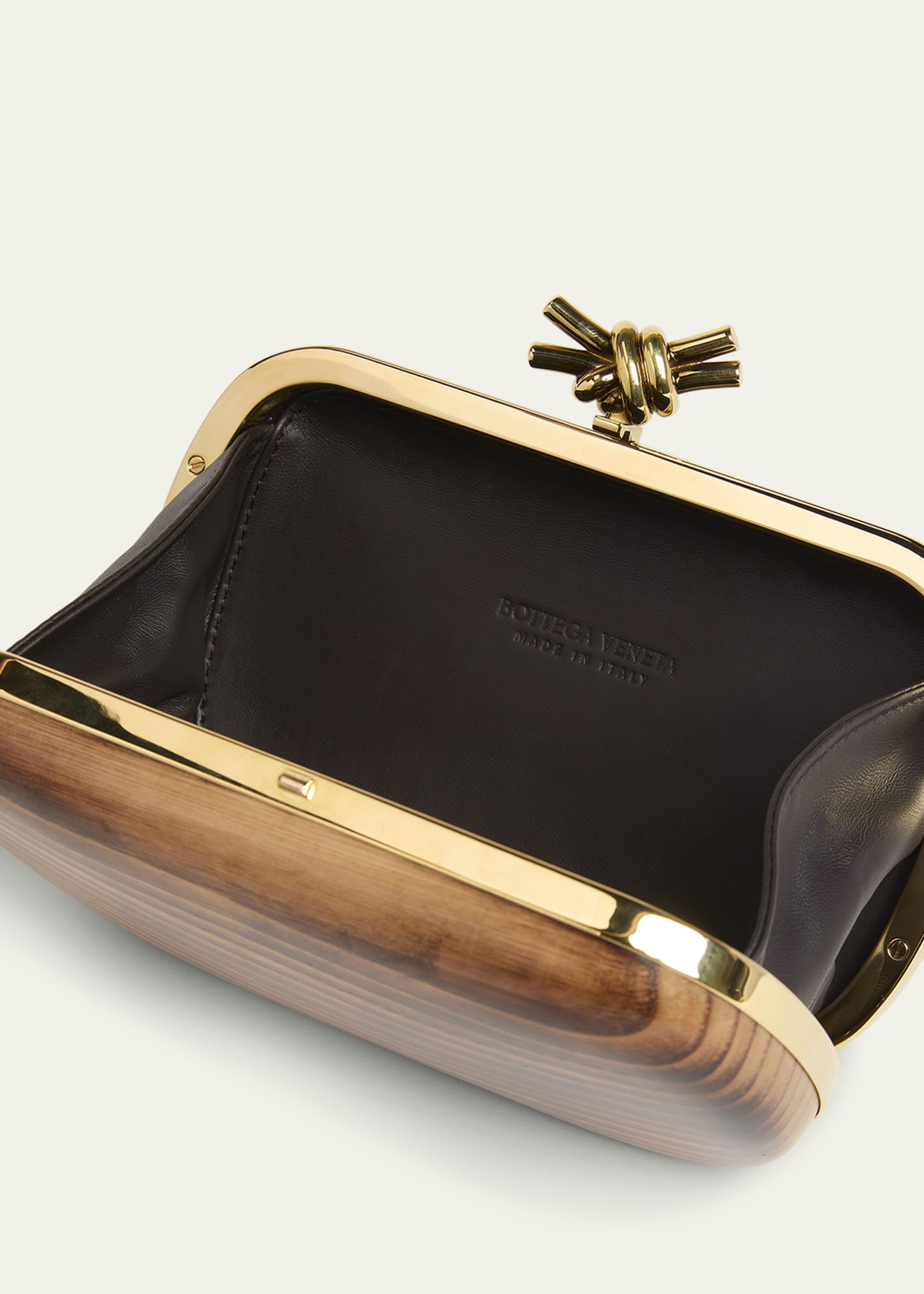 【banchoukanchigai 】BOTTEGA VENETA Bottega Veneta Teak Nappa Leather Mini Pouch Clutch Bag