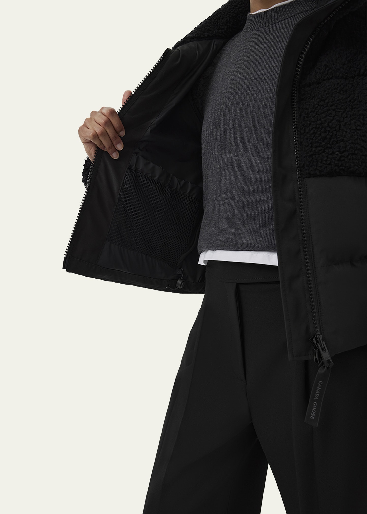 【 】Elora Puffer フリースジャケット Black Label Canada Goose Elora Puffer Black Label - Bergdorf Goodman