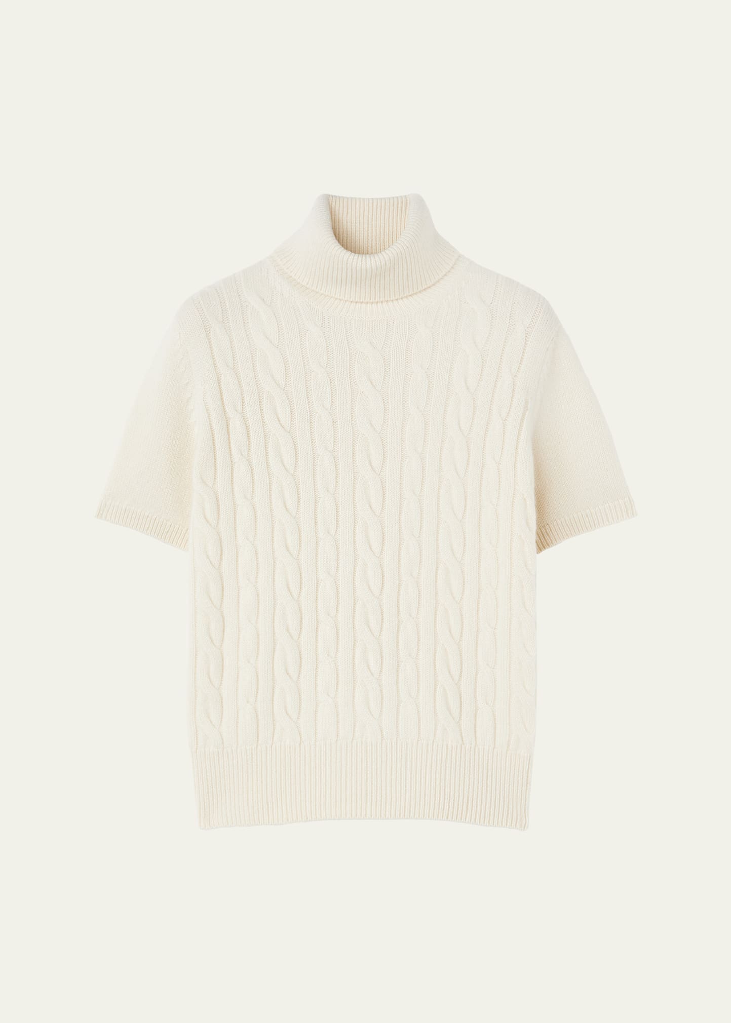 Loro Piana Jubilee Cable Baby Cashmere Turtleneck Sweater
