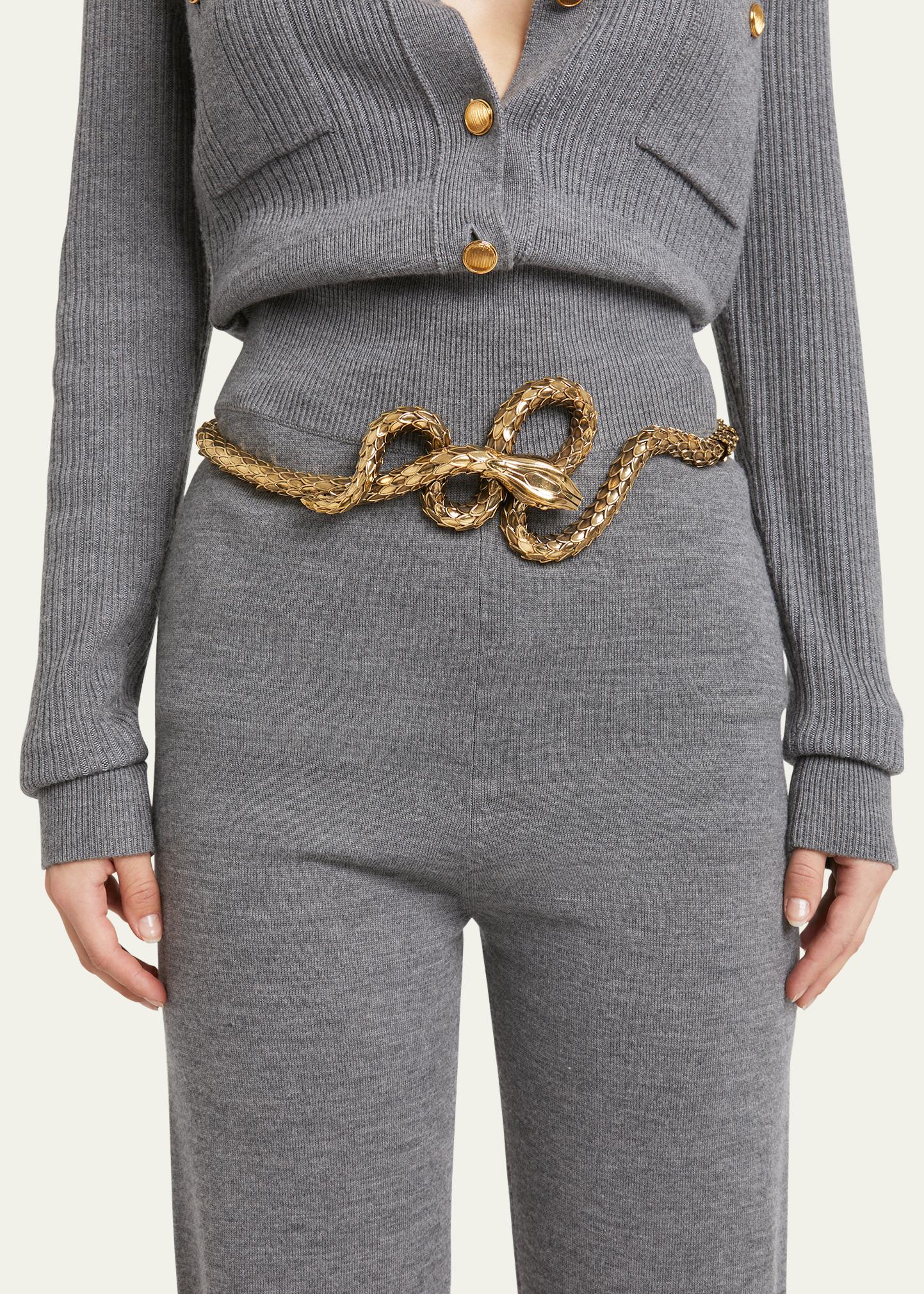 Chloe Snake Brass Belt - Bergdorf Goodman display picture 1