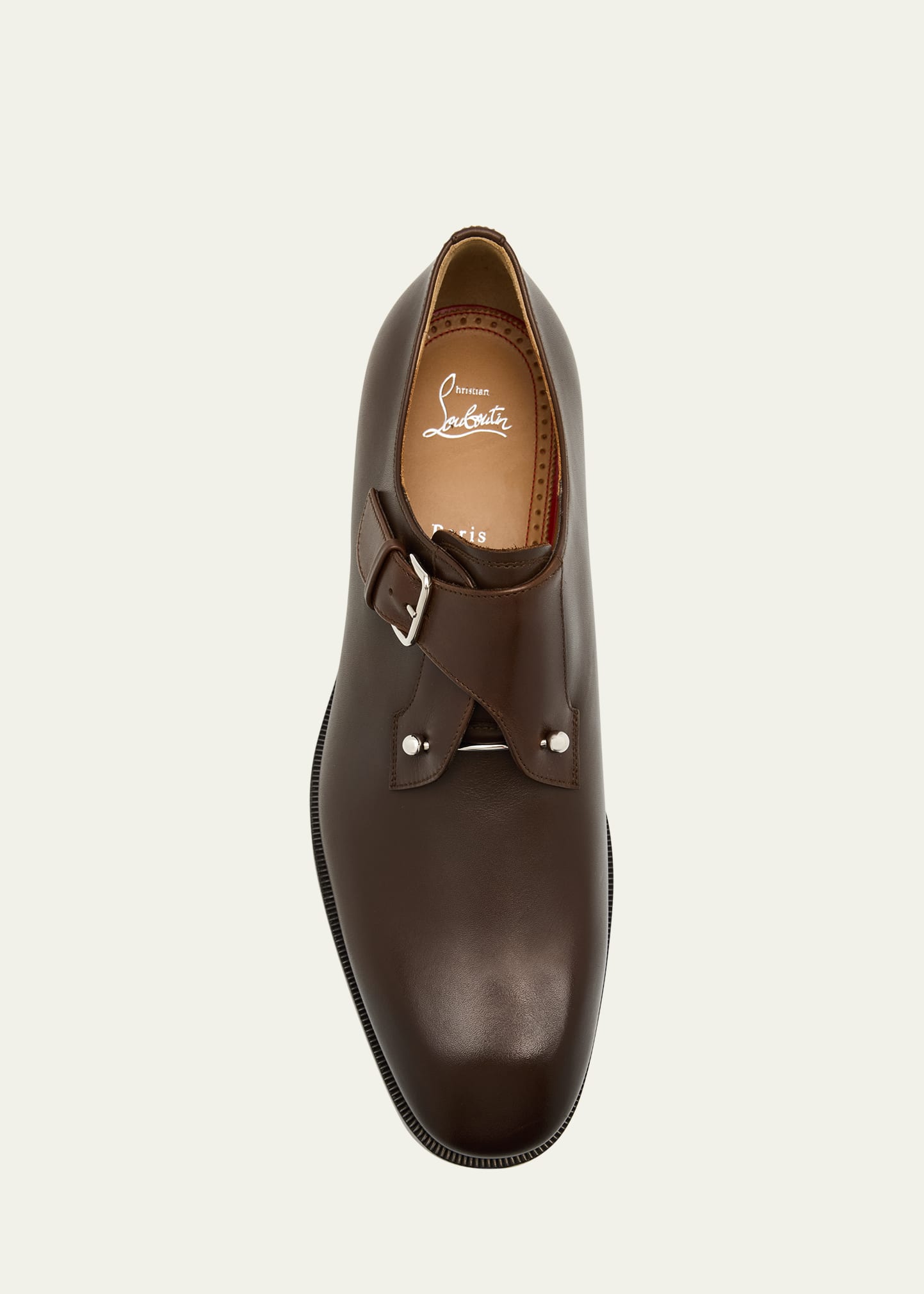 Christian Louboutin Men's Chambeli Monk-Strap Leather Loafers