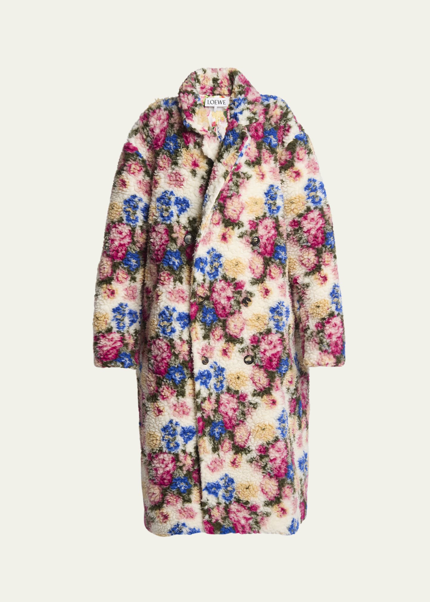 Loewe Double Breasted Teddy Coat