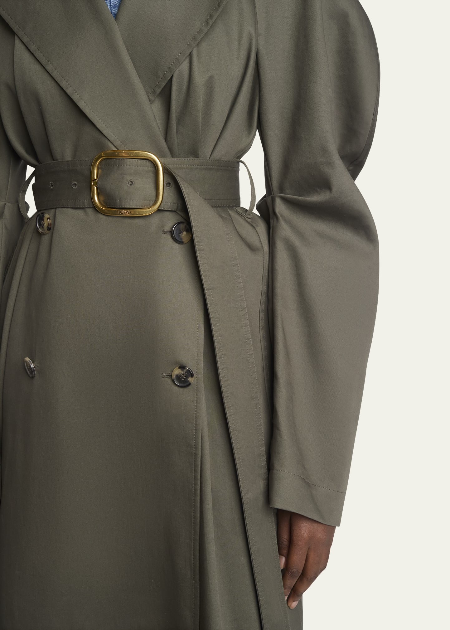 ジャケット・アウター LOEWE 00s Moleskin Trench Coat Loewe Circle Trench Coat with Belted Waist - Bergdorf Goodman