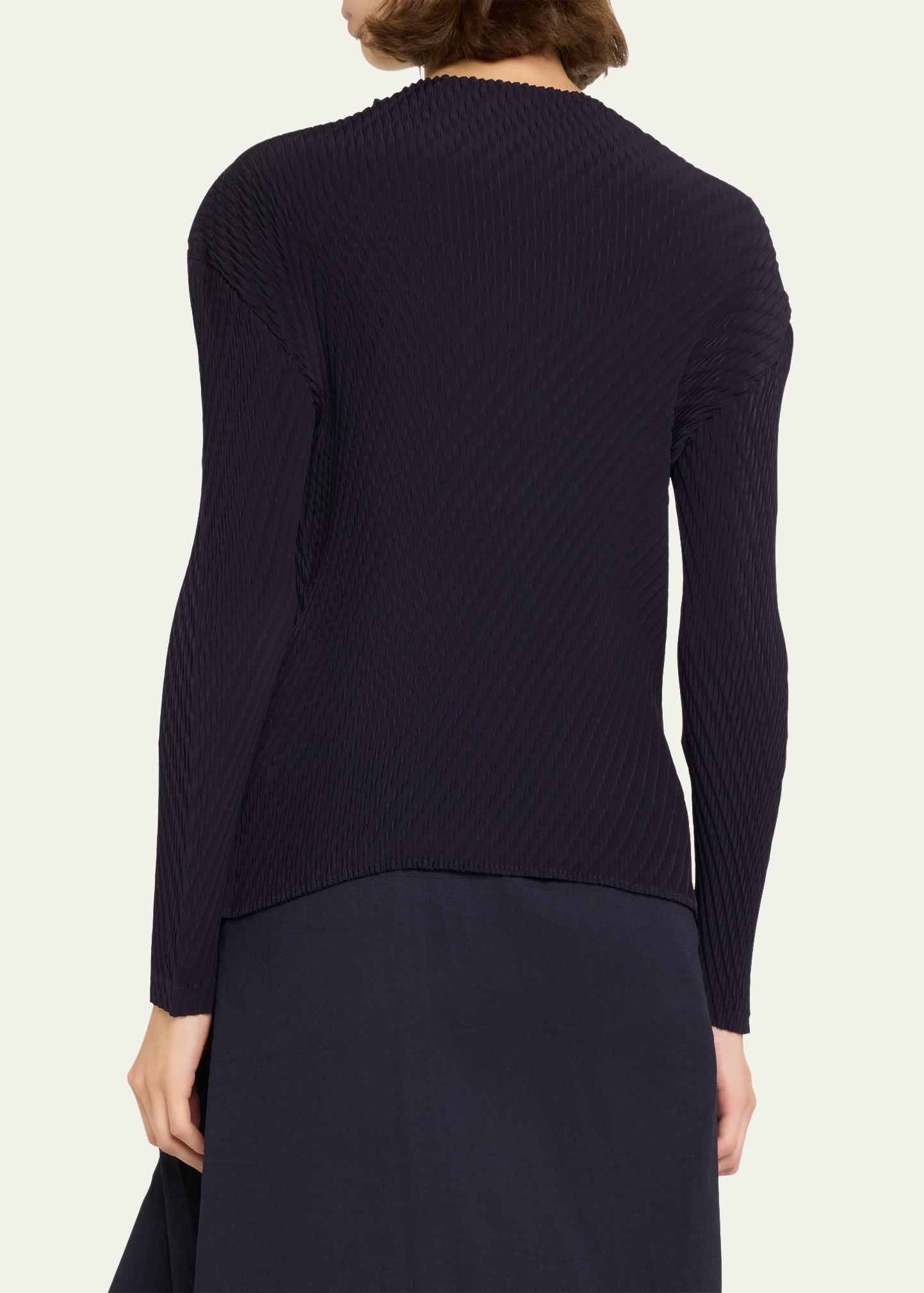 Issey Miyake Orbicular Pleats Mock-Neck Top - Bergdorf Goodman